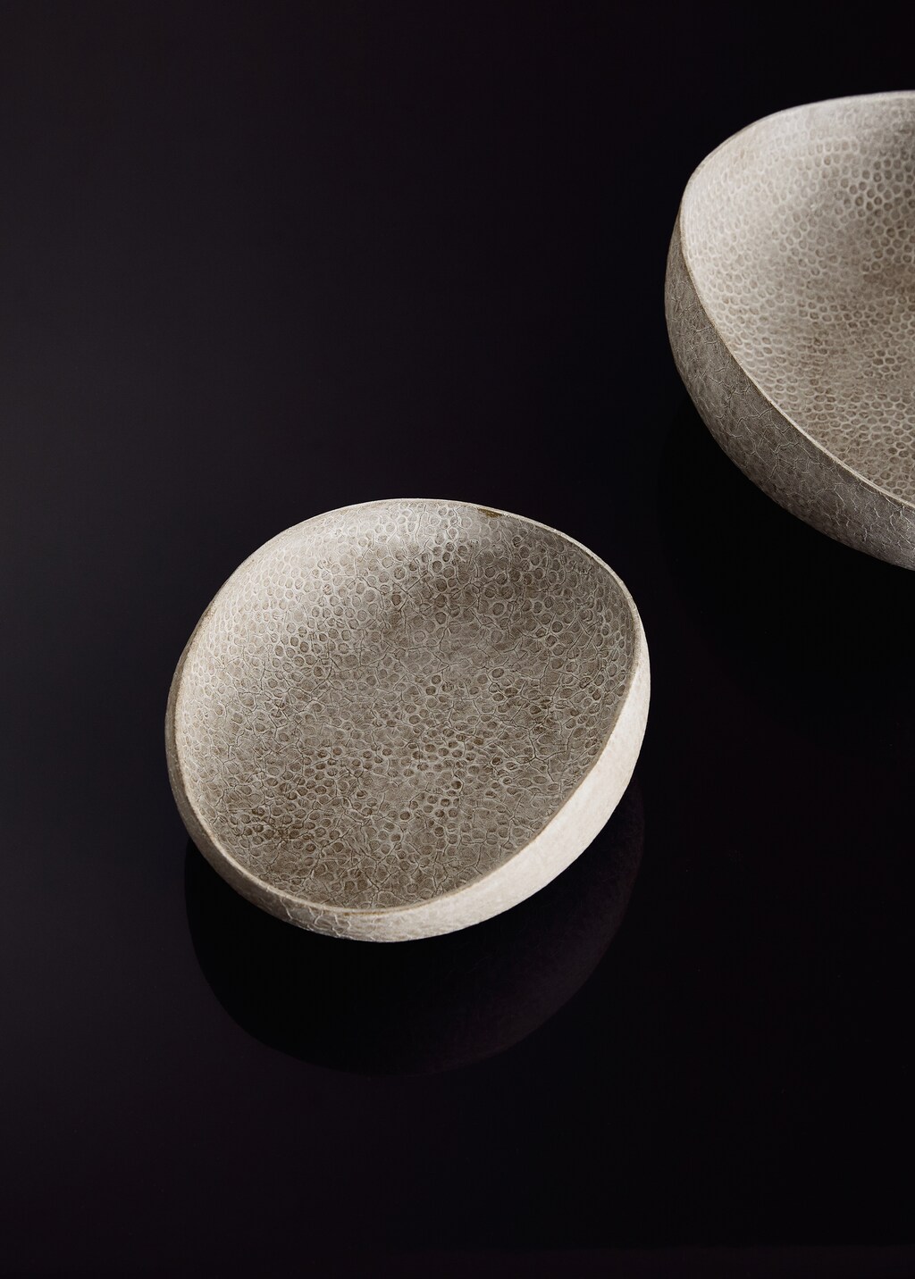 Small textured metal decorative bowl