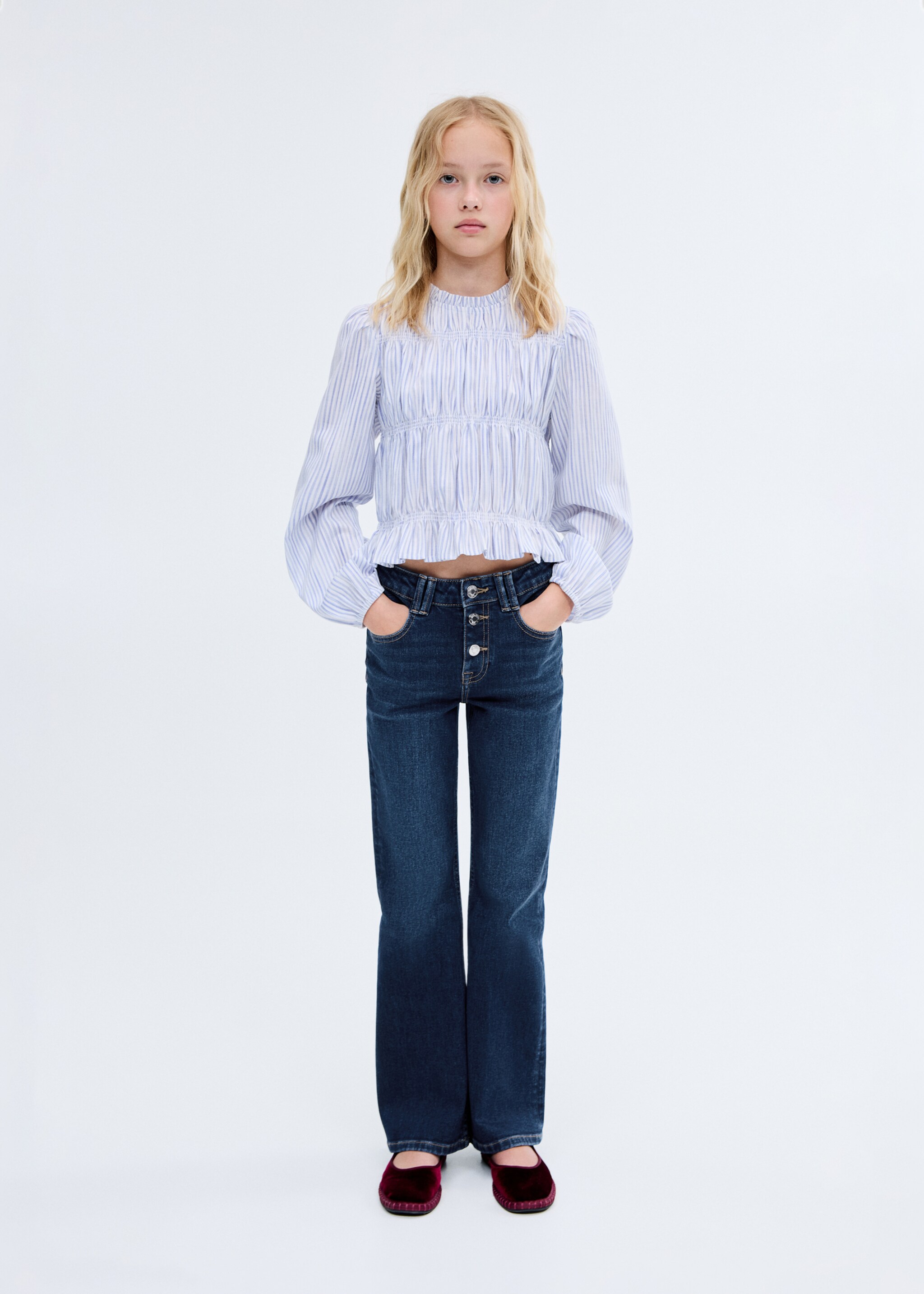 Buttons flare jeans - General plane