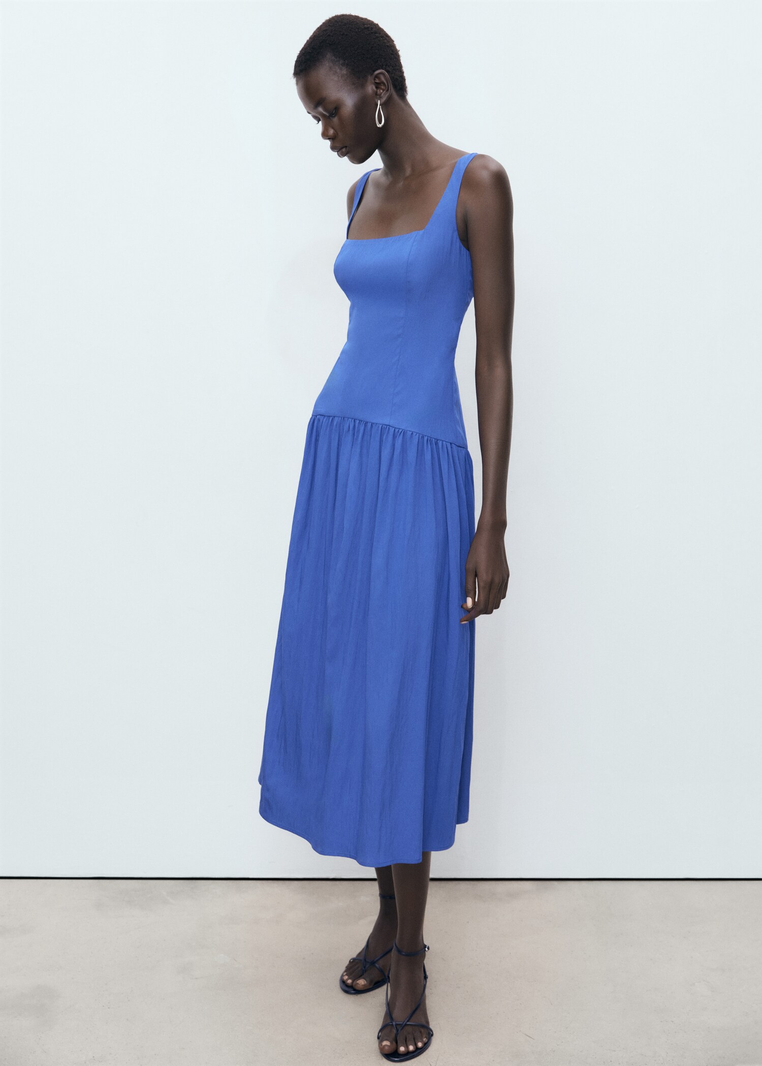 Flared cotton dress - General plane