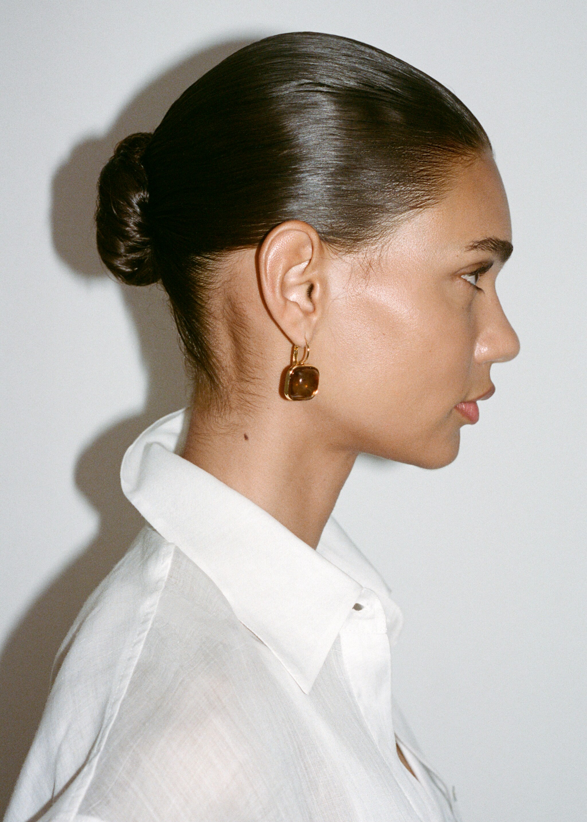 Square resin earrings - General plane
