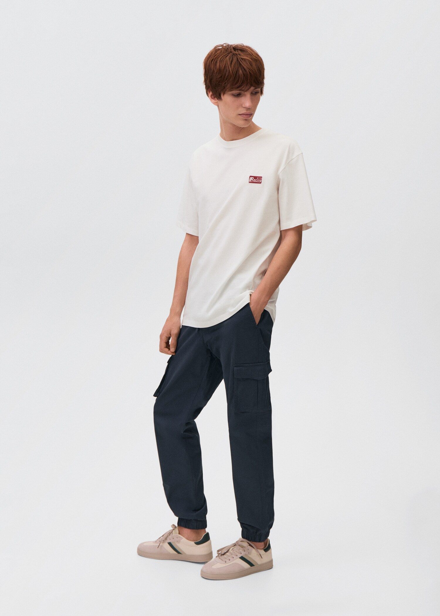 Printed cotton-blend T-shirt - General plane