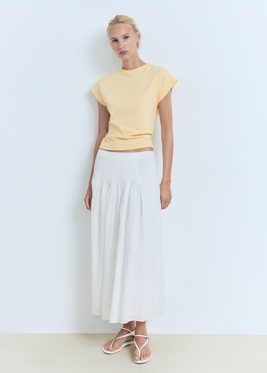 Mango Short-sleeved fine-knit sweater