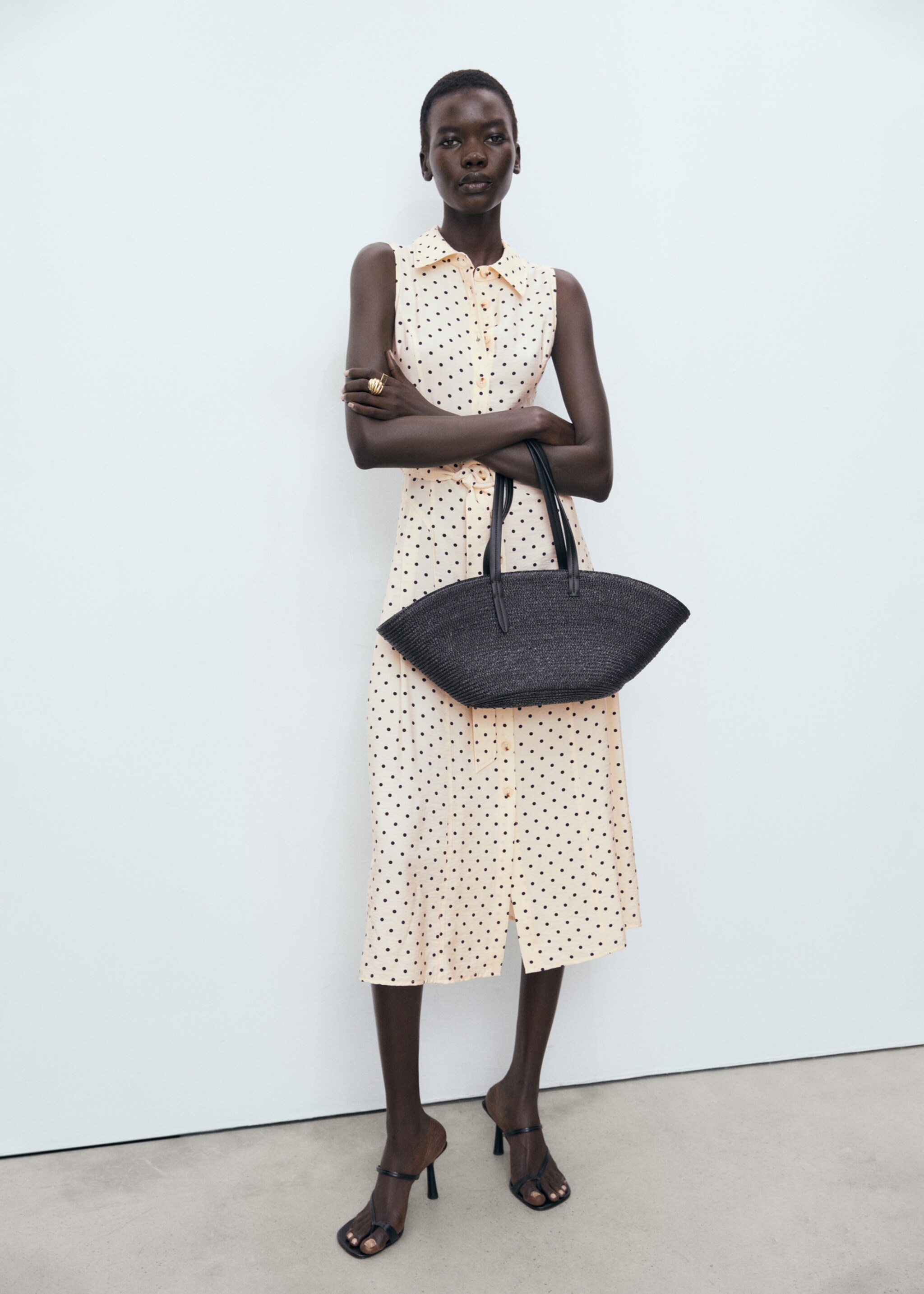 Polka dot shirt dress - General plane