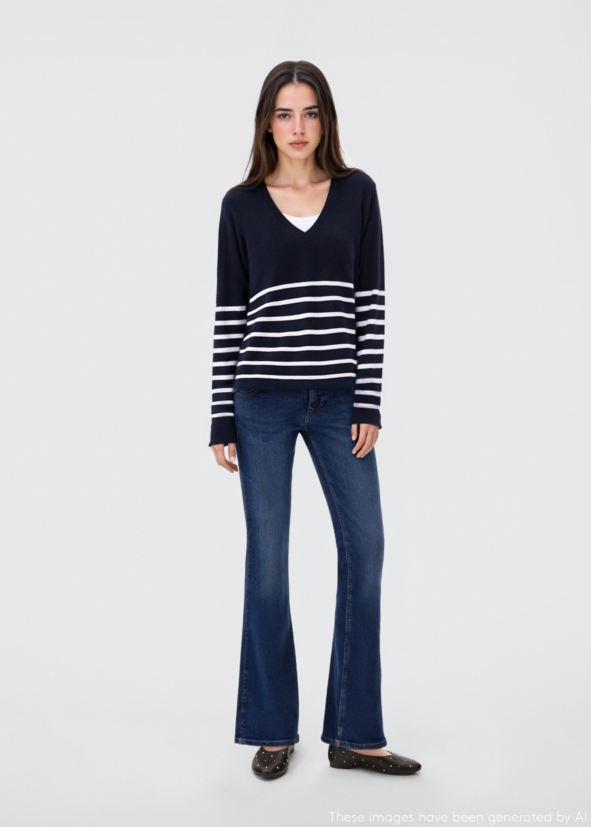 Knit striped sweater - General plane