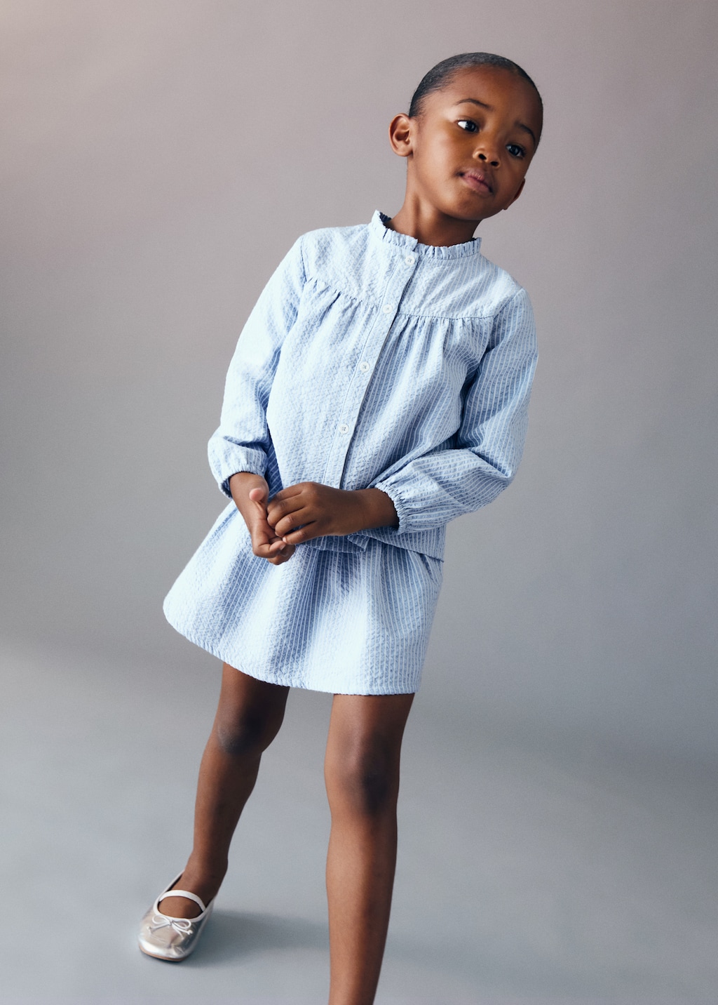 Striped cotton blouse