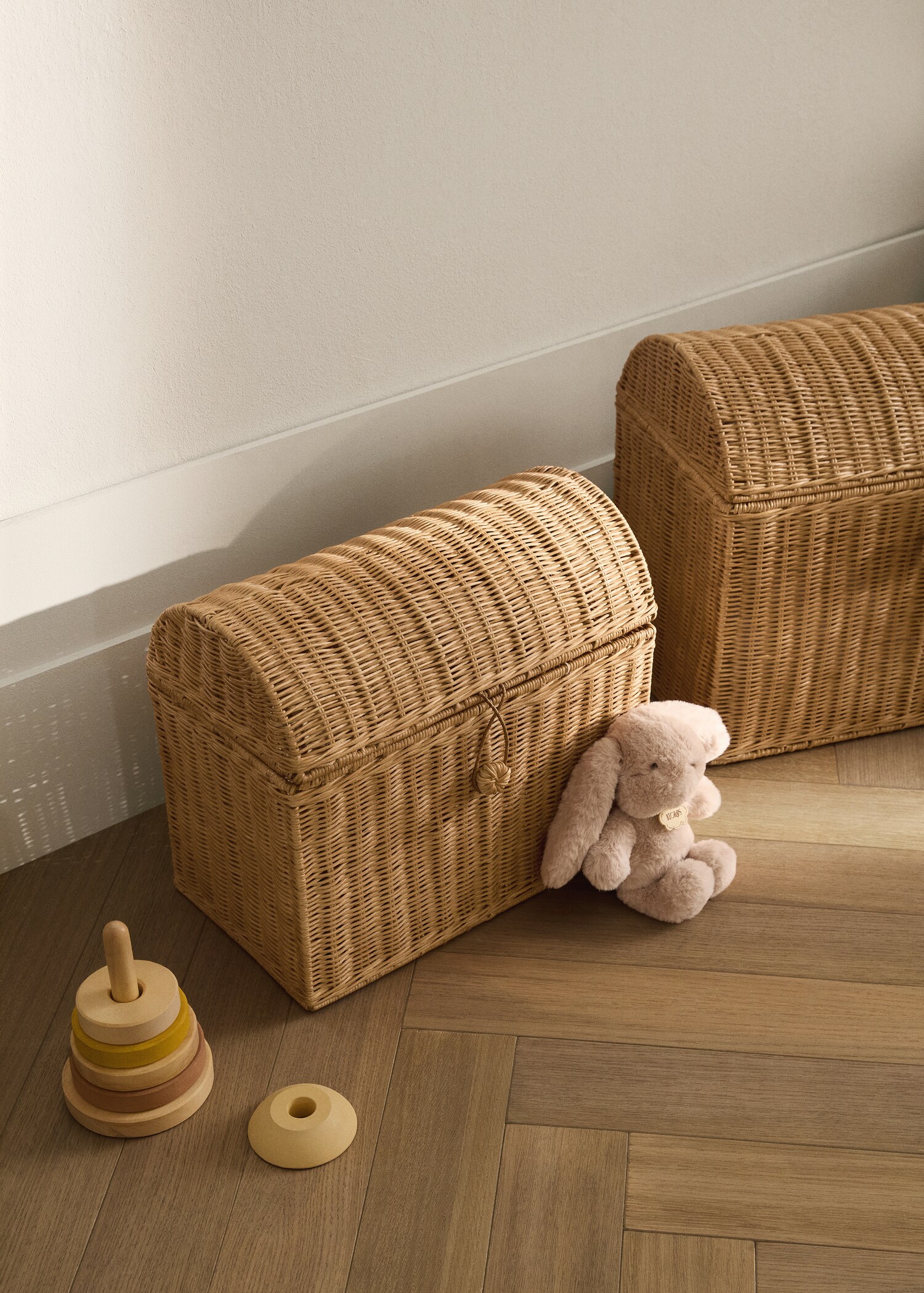 Medium rattan basket trunk - General plane