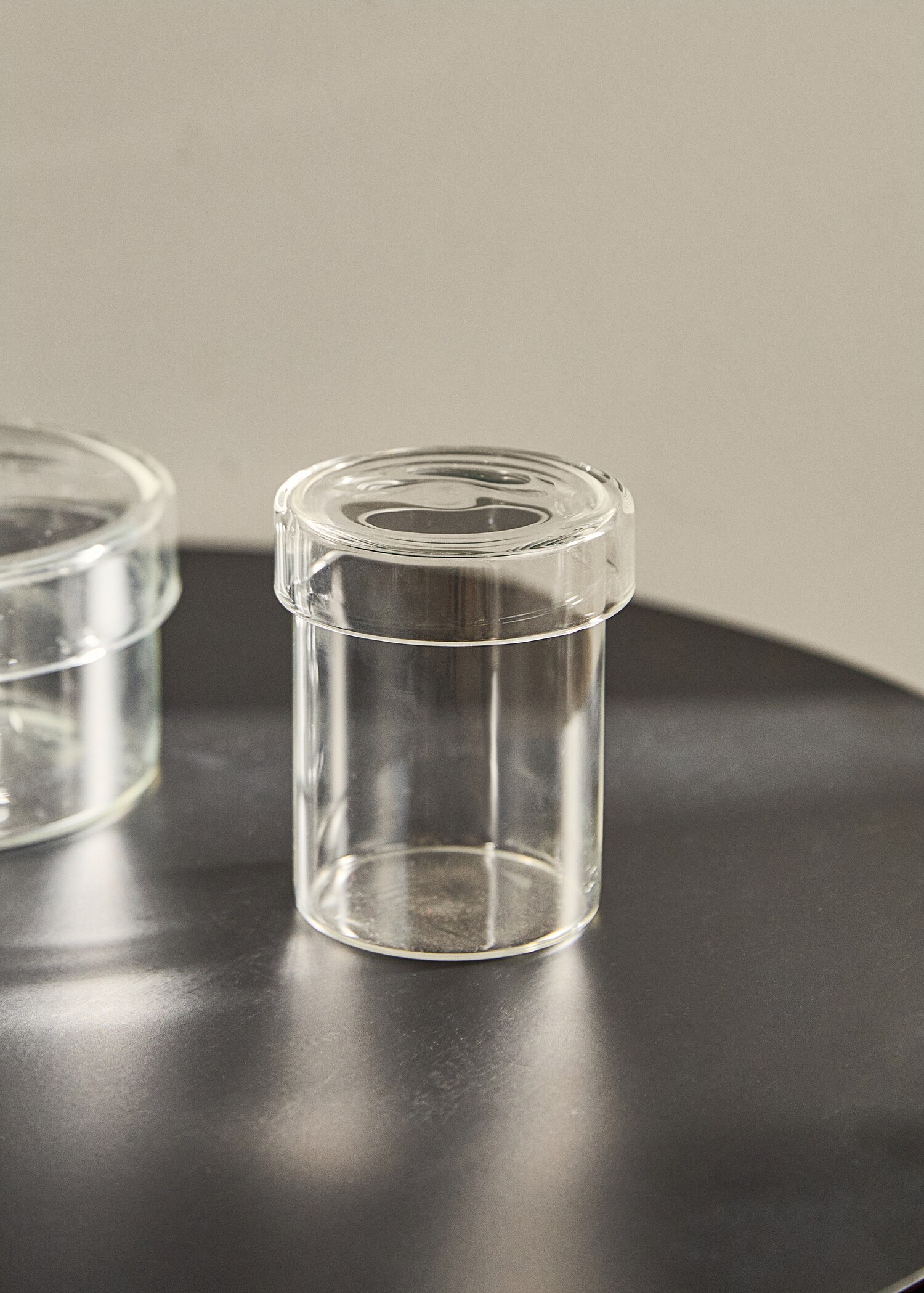 Borosilicate bath jar with small lid - General plane