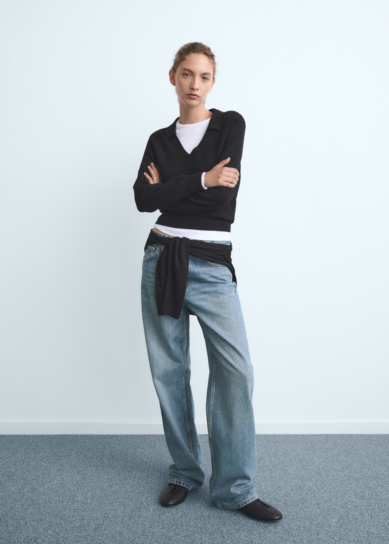 Miami medium-rise straight-fit jeans - General plane