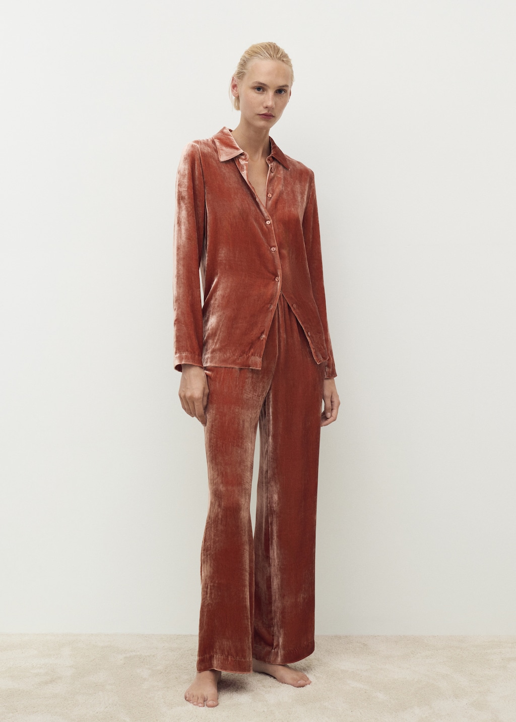 Silk velvet shirt - image 2
