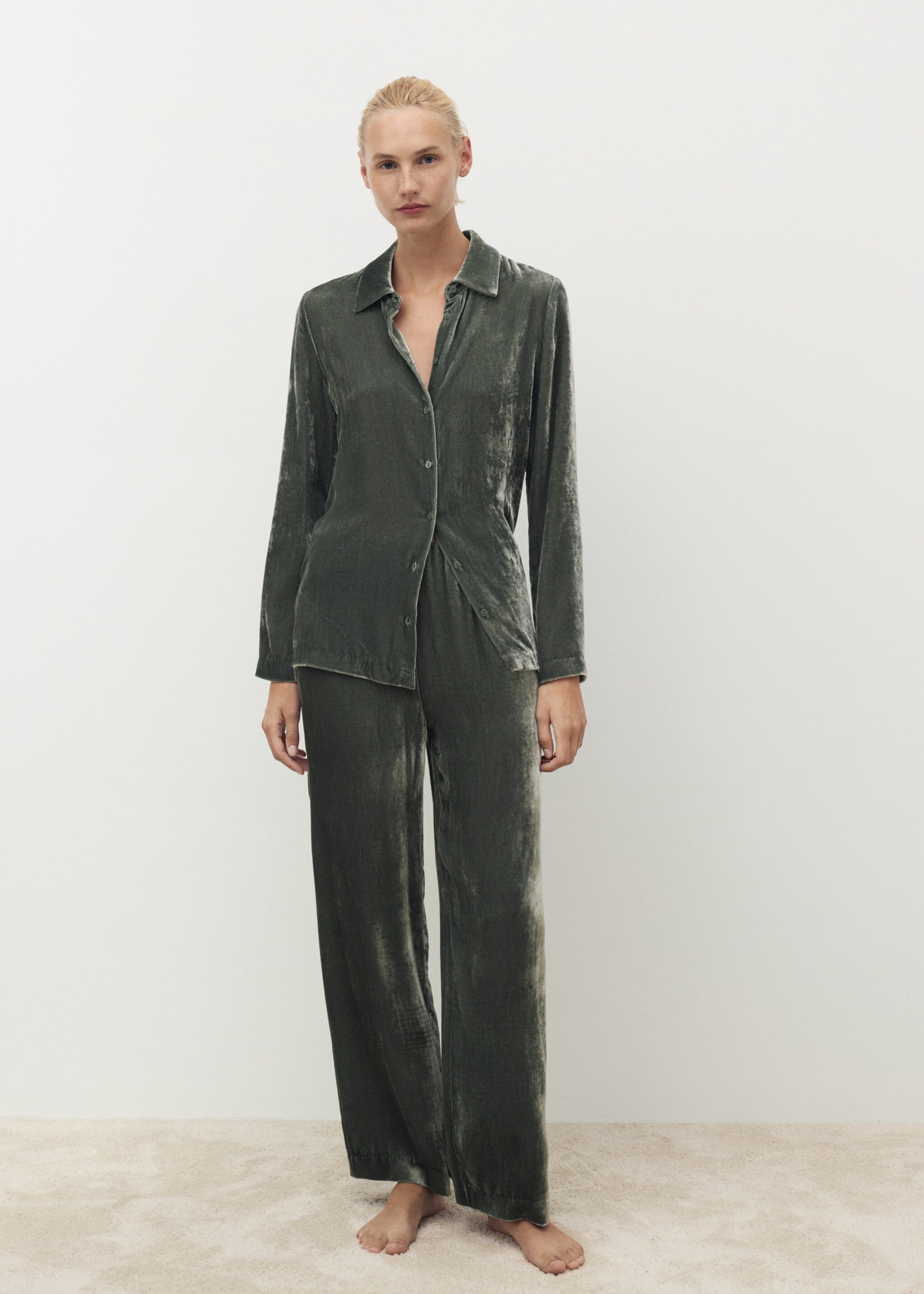 Silk velvet shirt - General plane