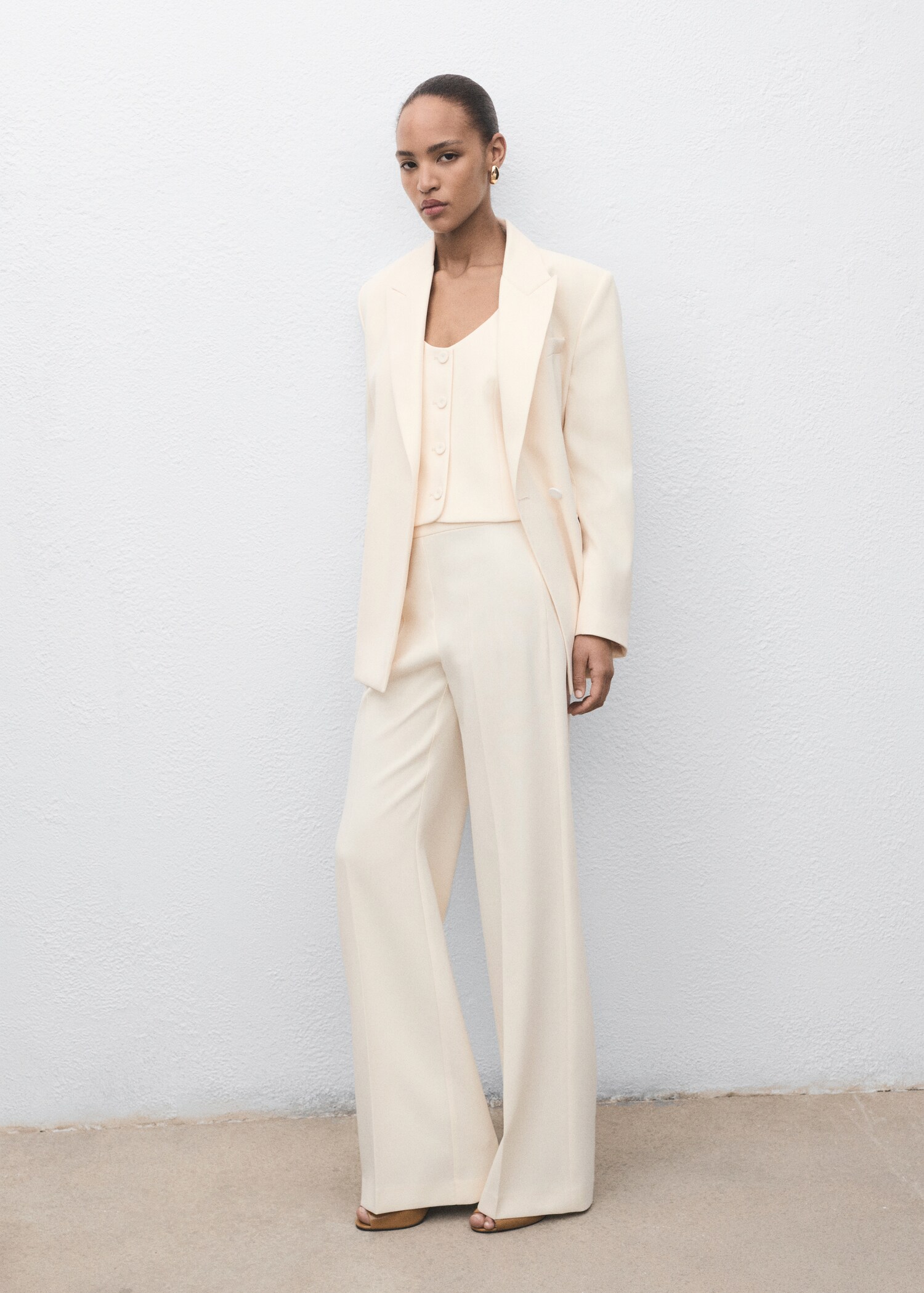 Suit waistcoat with buttons - General plane