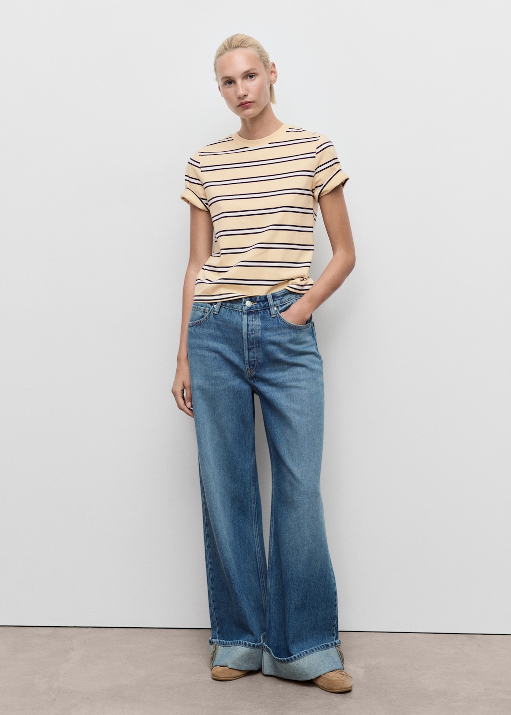Striped cotton T-shirt - image 2