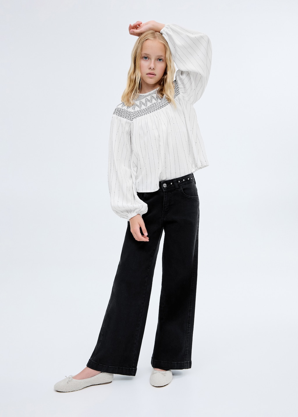 Jeans low waist tachuelas