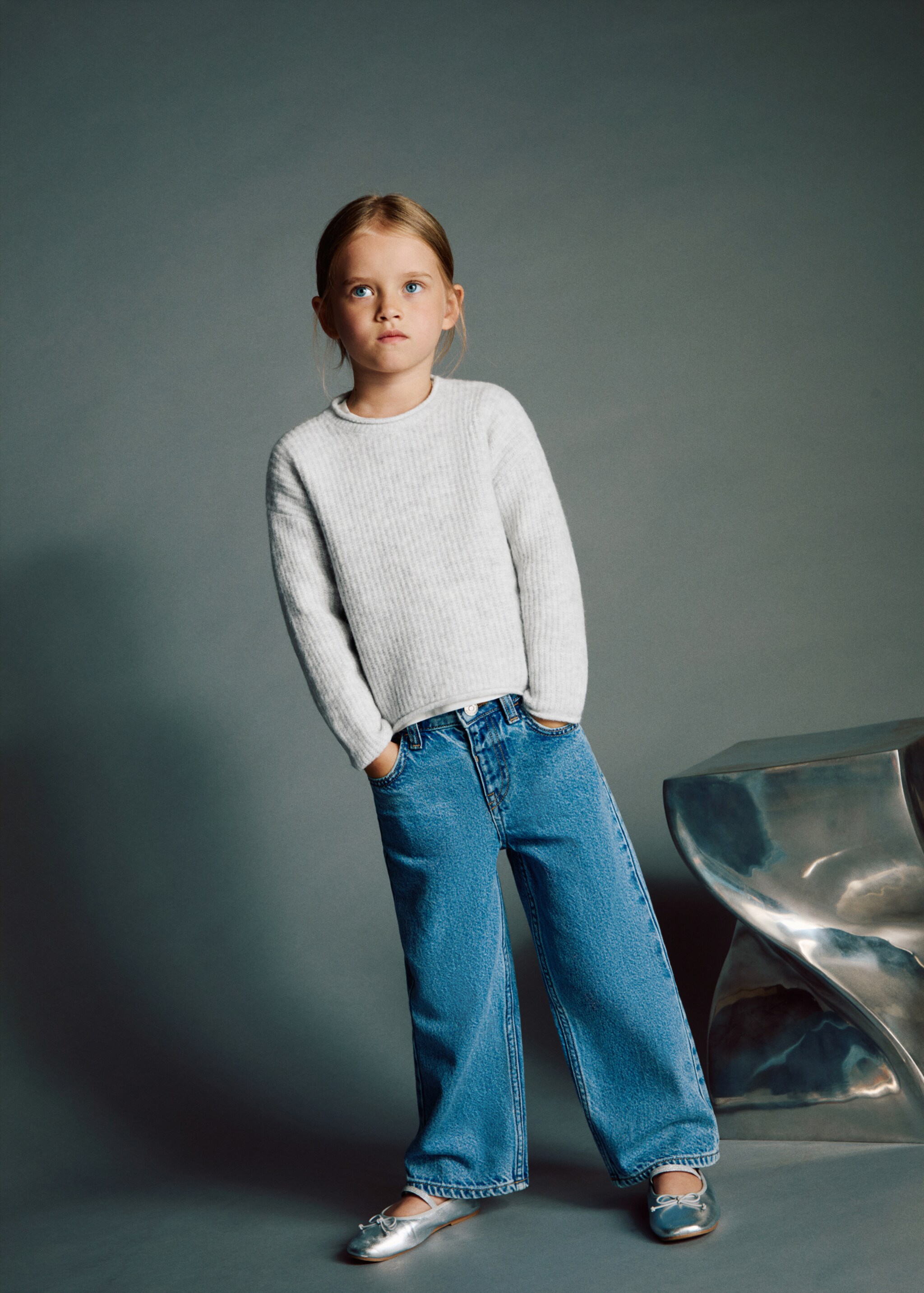 Knit sweater - General plane, Light Heather Grey. Ref: 17034417-00.