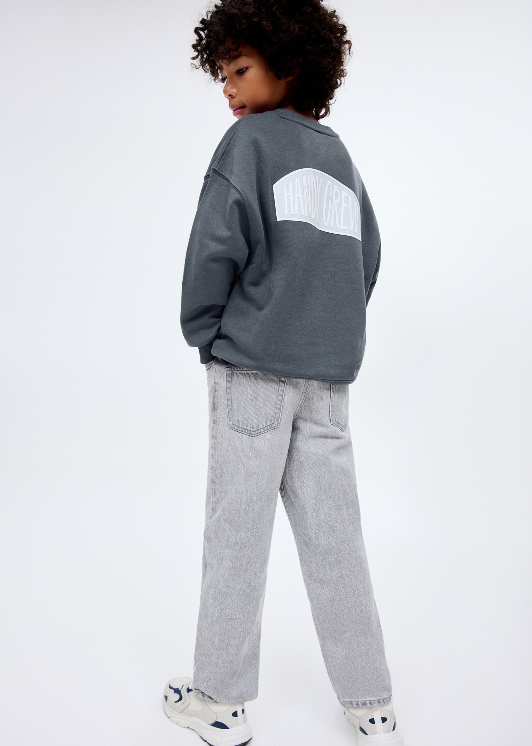 Printed cotton sweatshirt - General plane, Dark Grey. Ref: 17034418-00.