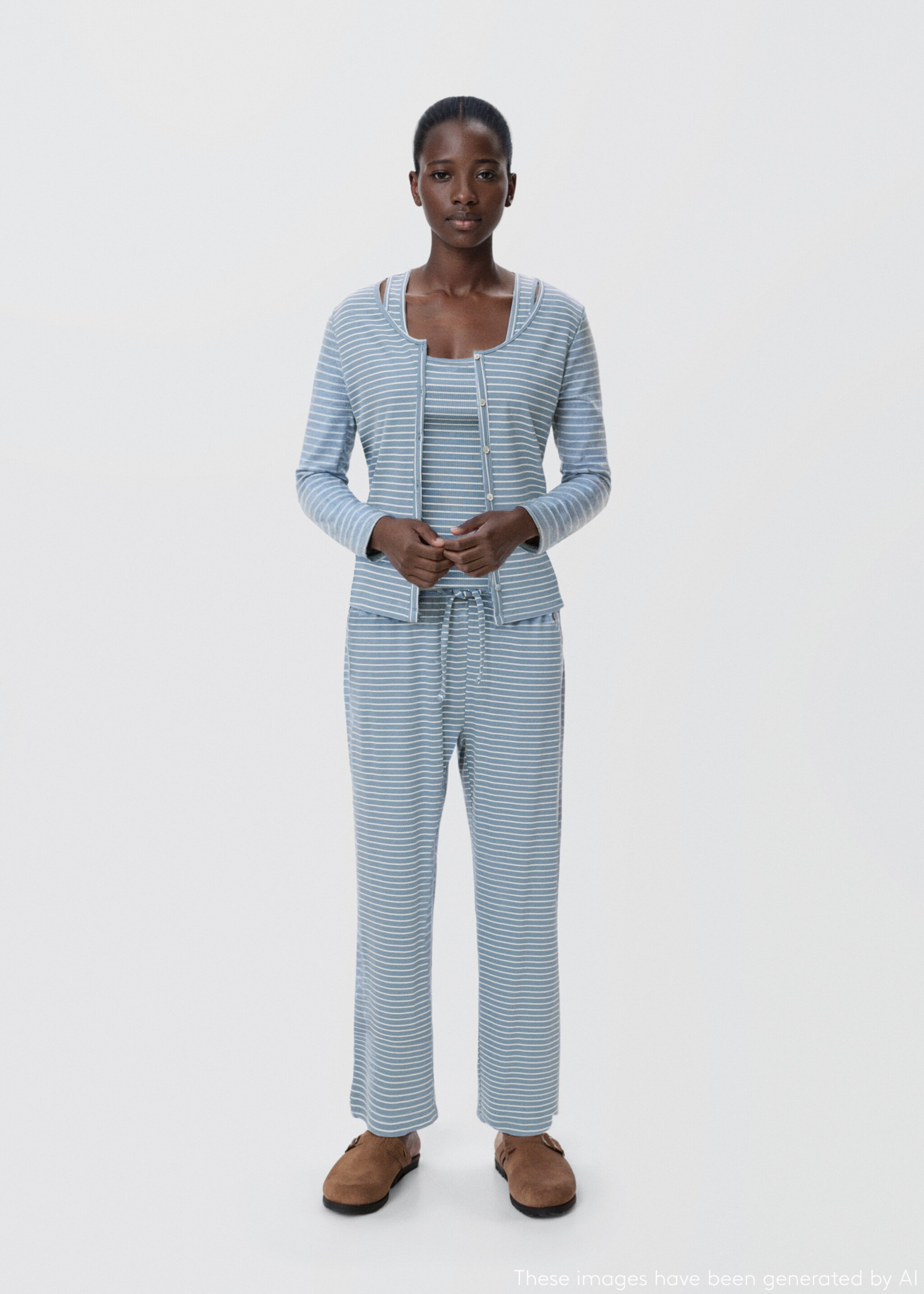 Pack pijama largo - Plano general, Azul celeste. Ref: 17034775-00.