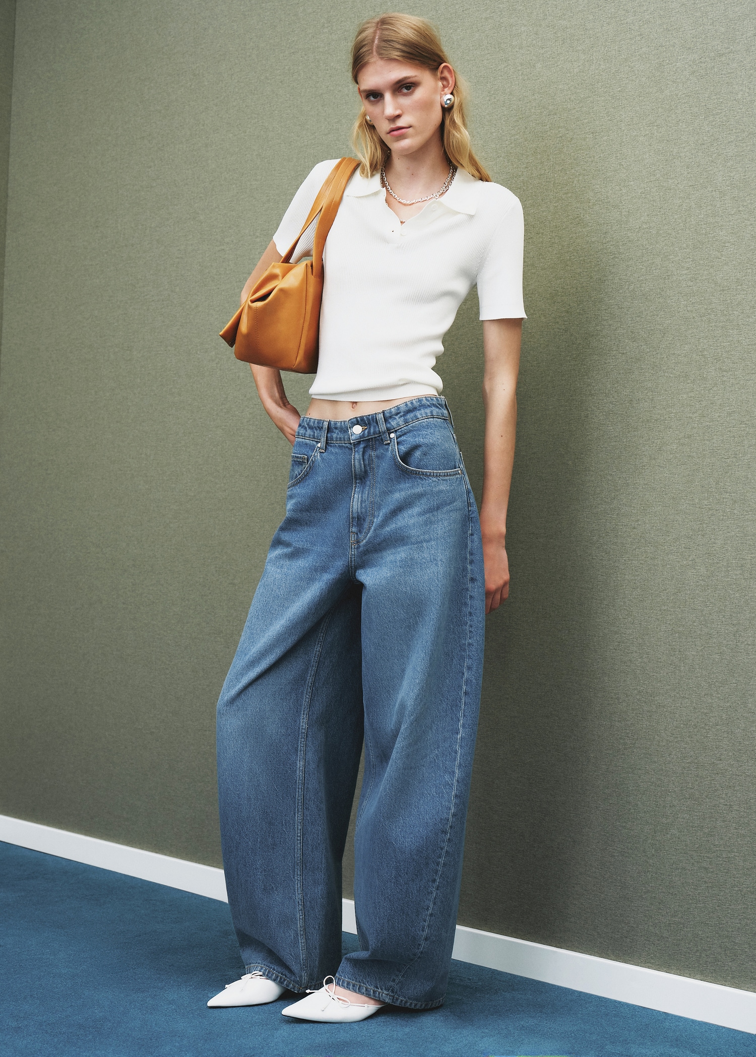 Mid-rise balloon jeans - General plane