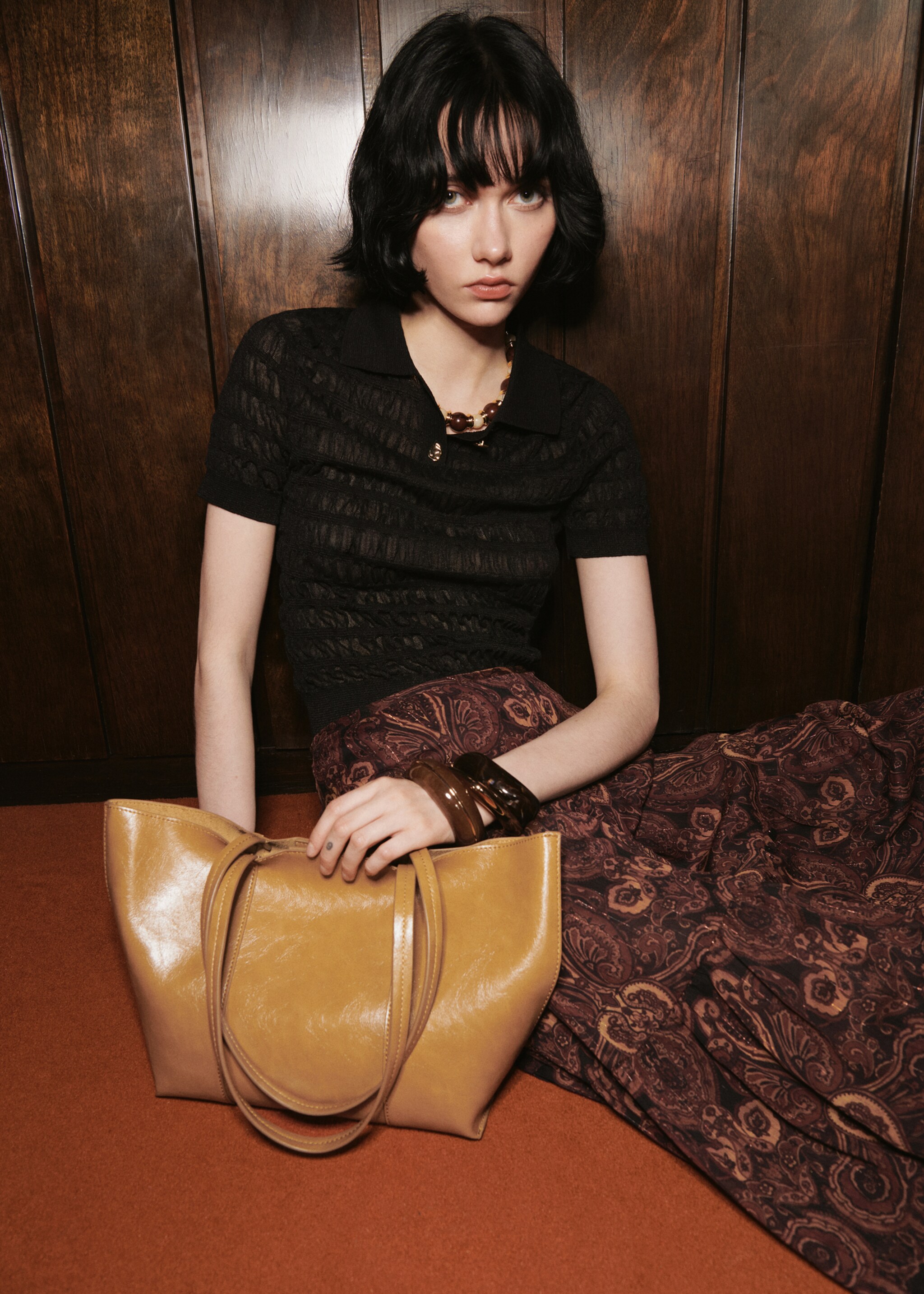 Medium shopper bag - General plane, Caramel. Ref: 17035795-00.