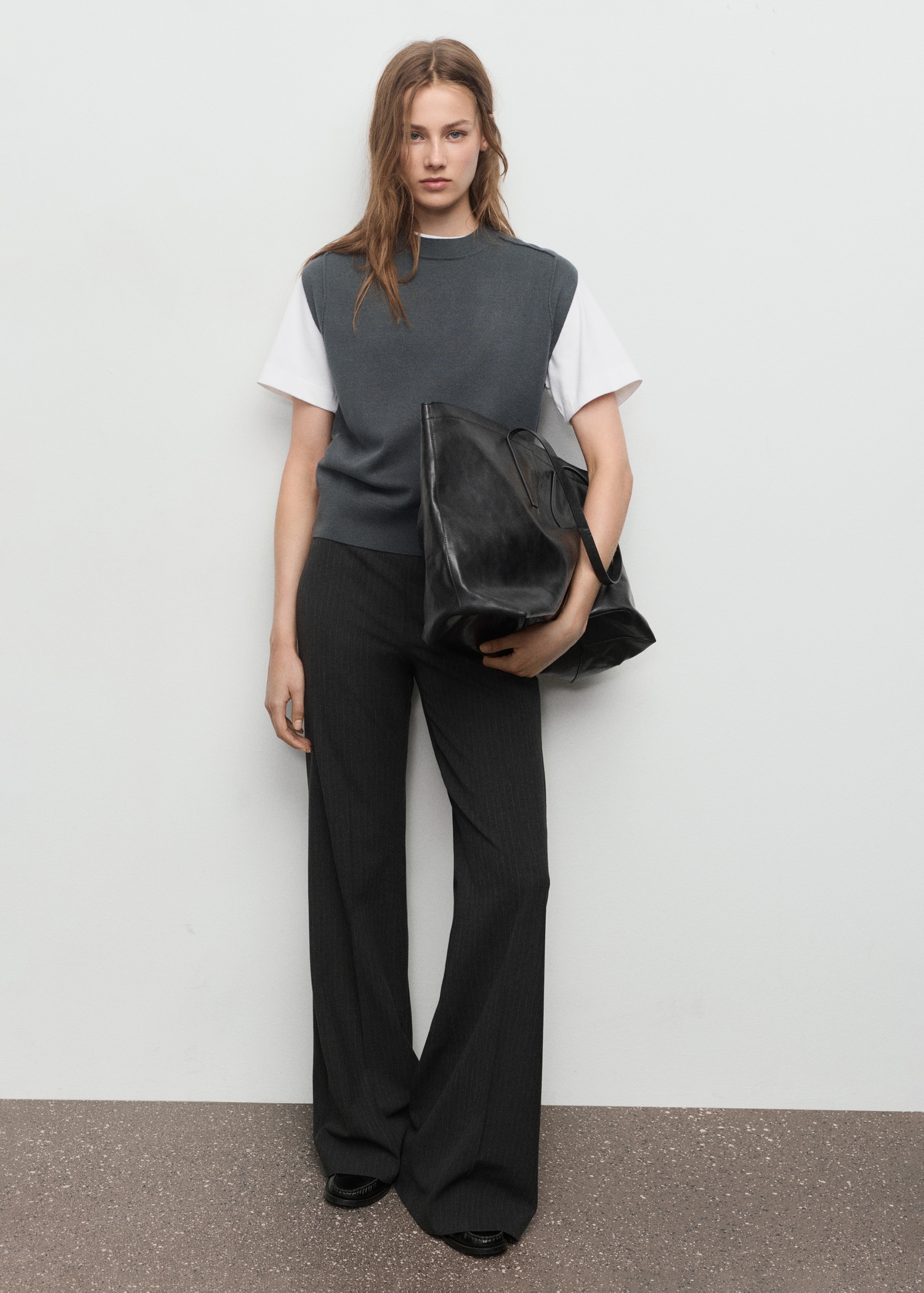 Gilet en maille à coutures - Plan général