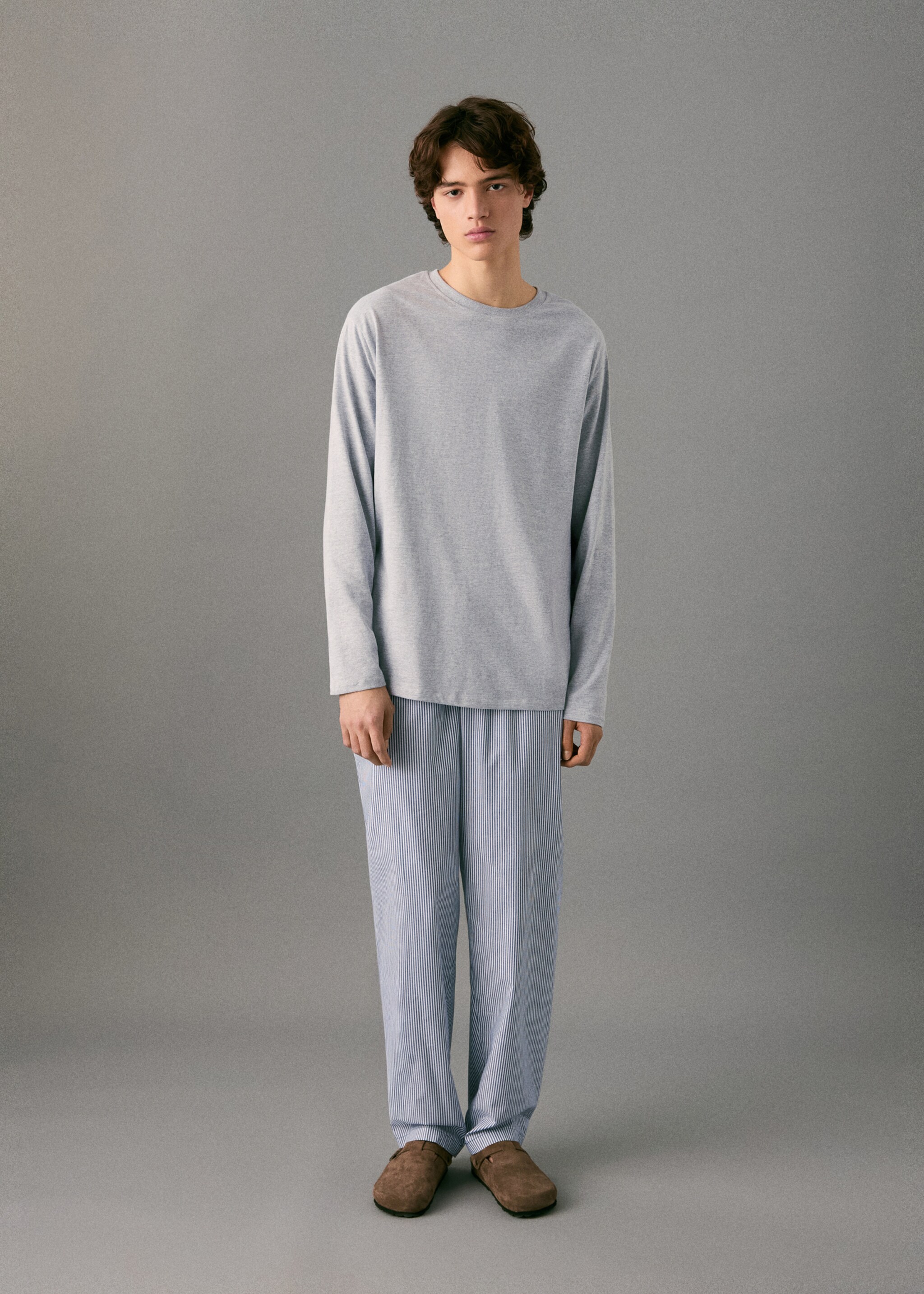 Long pyjama pack - General plane, Light Heather Grey. Ref: 17035824-00.