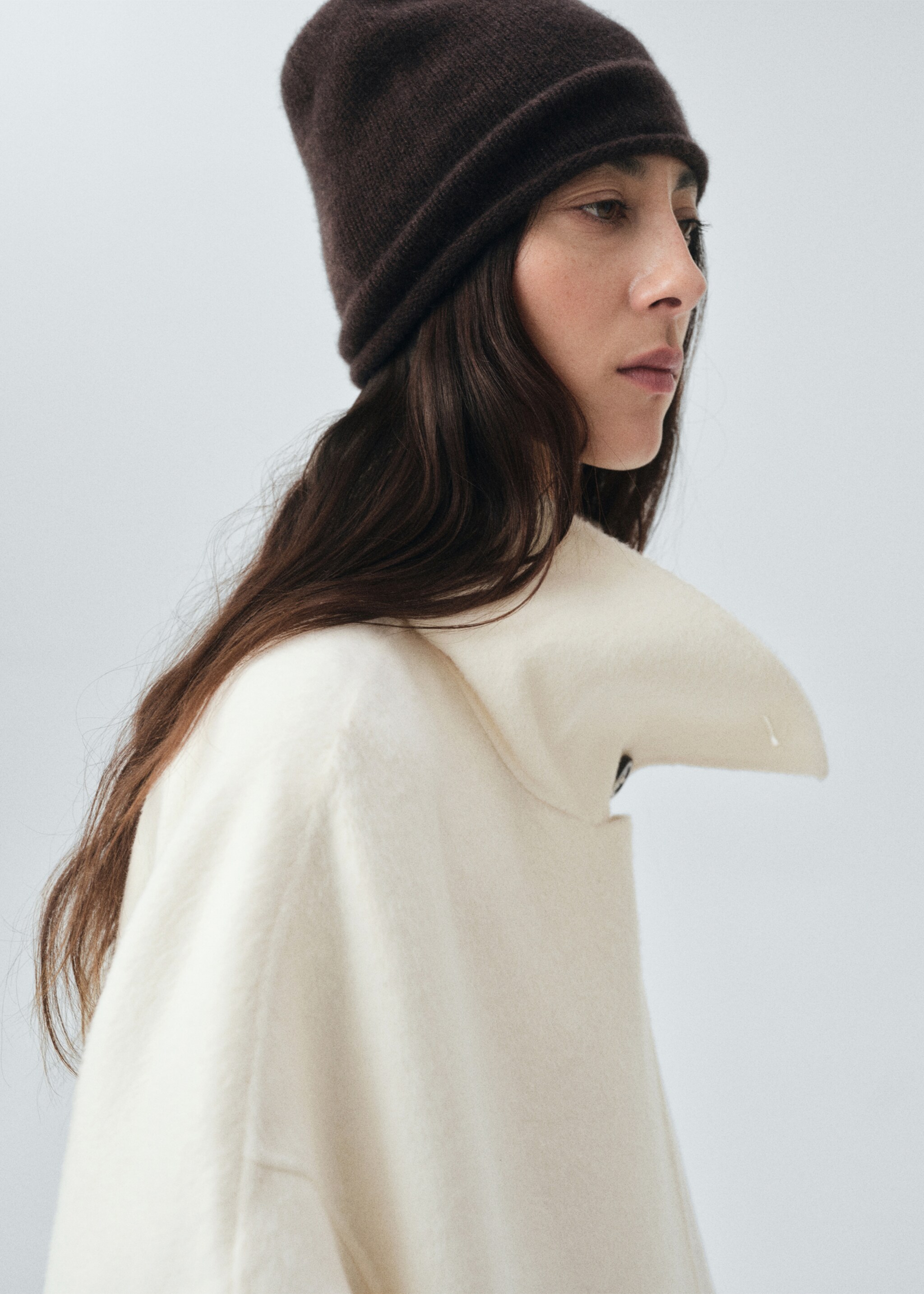 100% cashmere beanie - General plane, Chocolate. Ref: 17035976-00.
