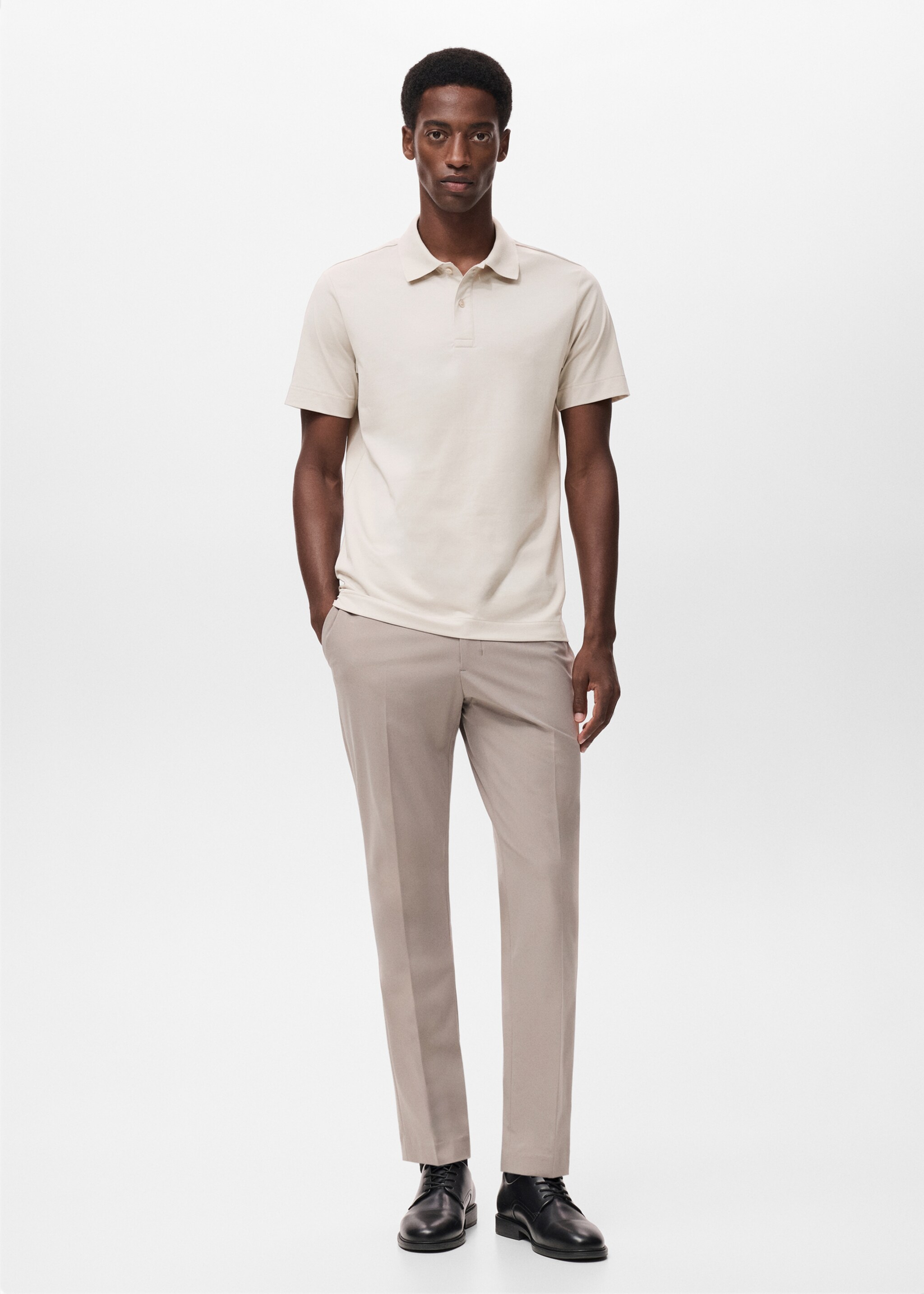 Slim-fit Thermolite® polo shirt - General plane, Ice Grey. Ref: 17035977-00.