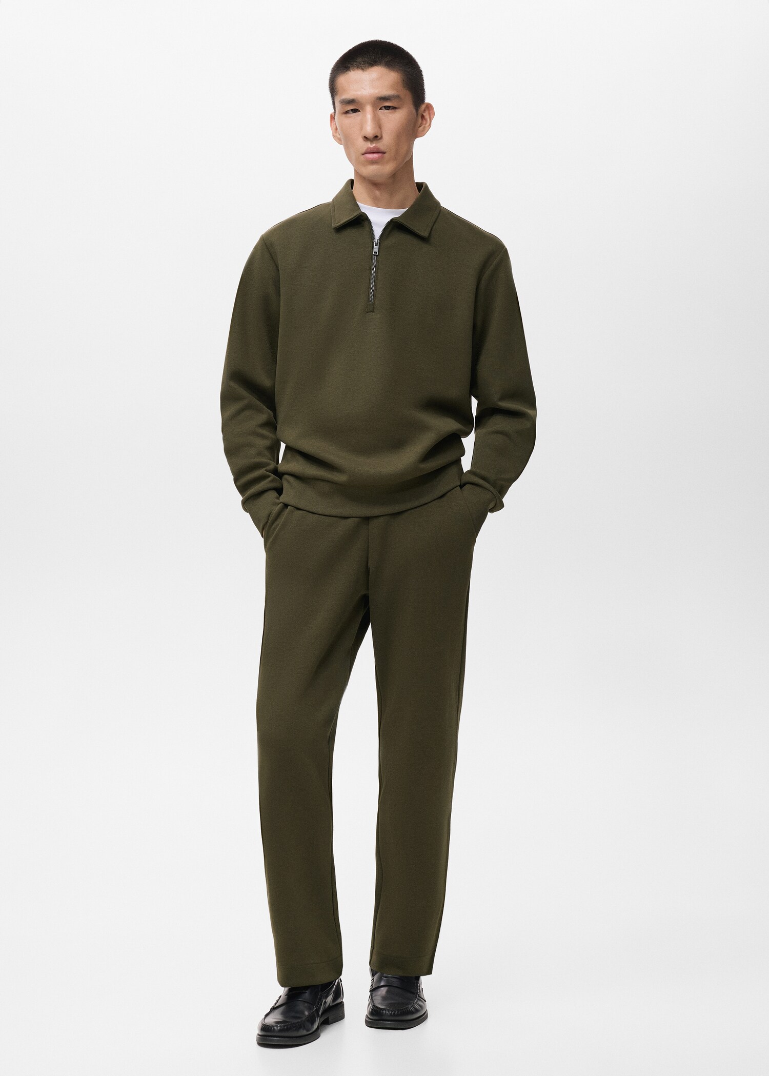 Jogging coton taille élastique - Plan général