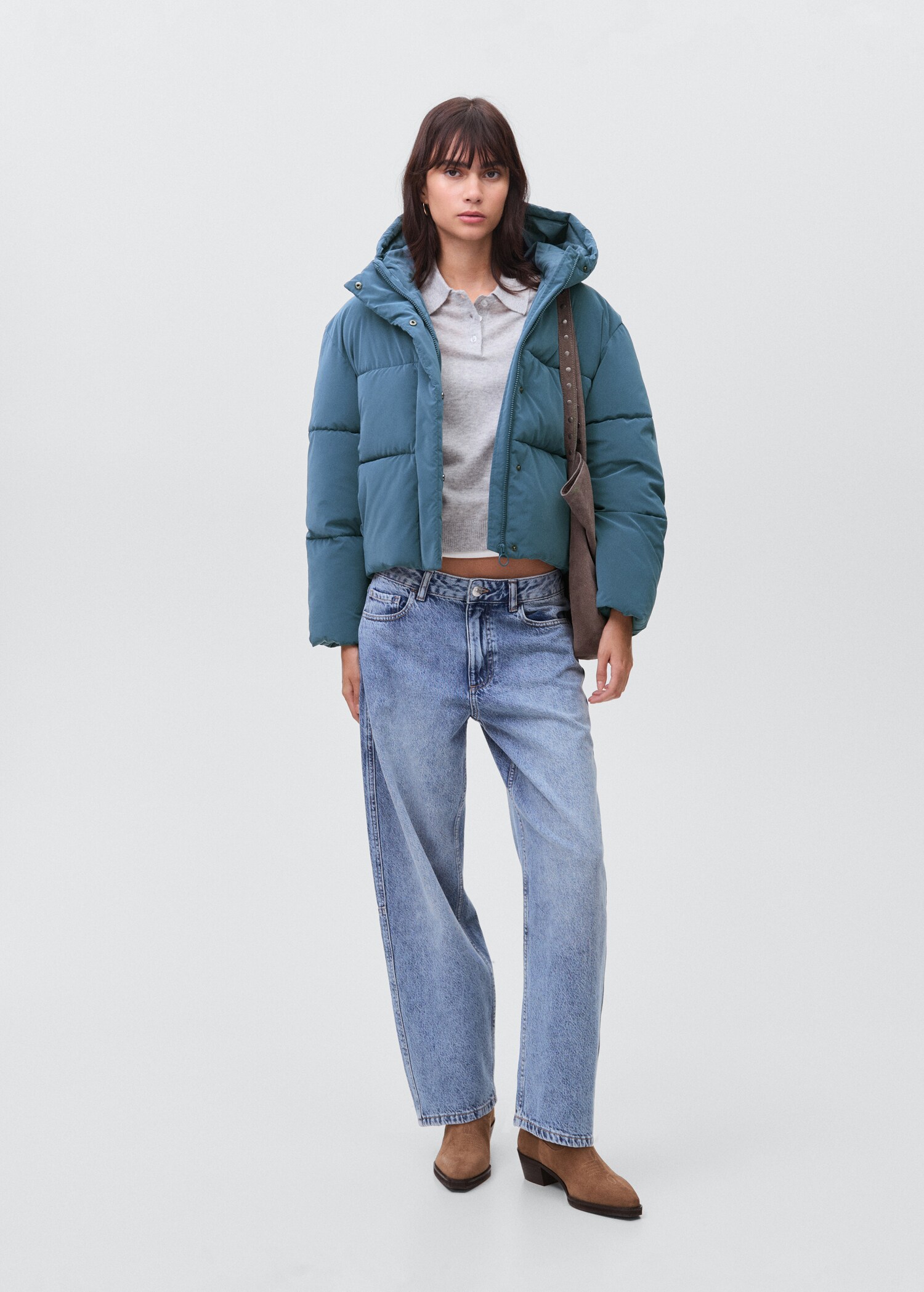 Anorak acolchado efecto encerado - Plano general
