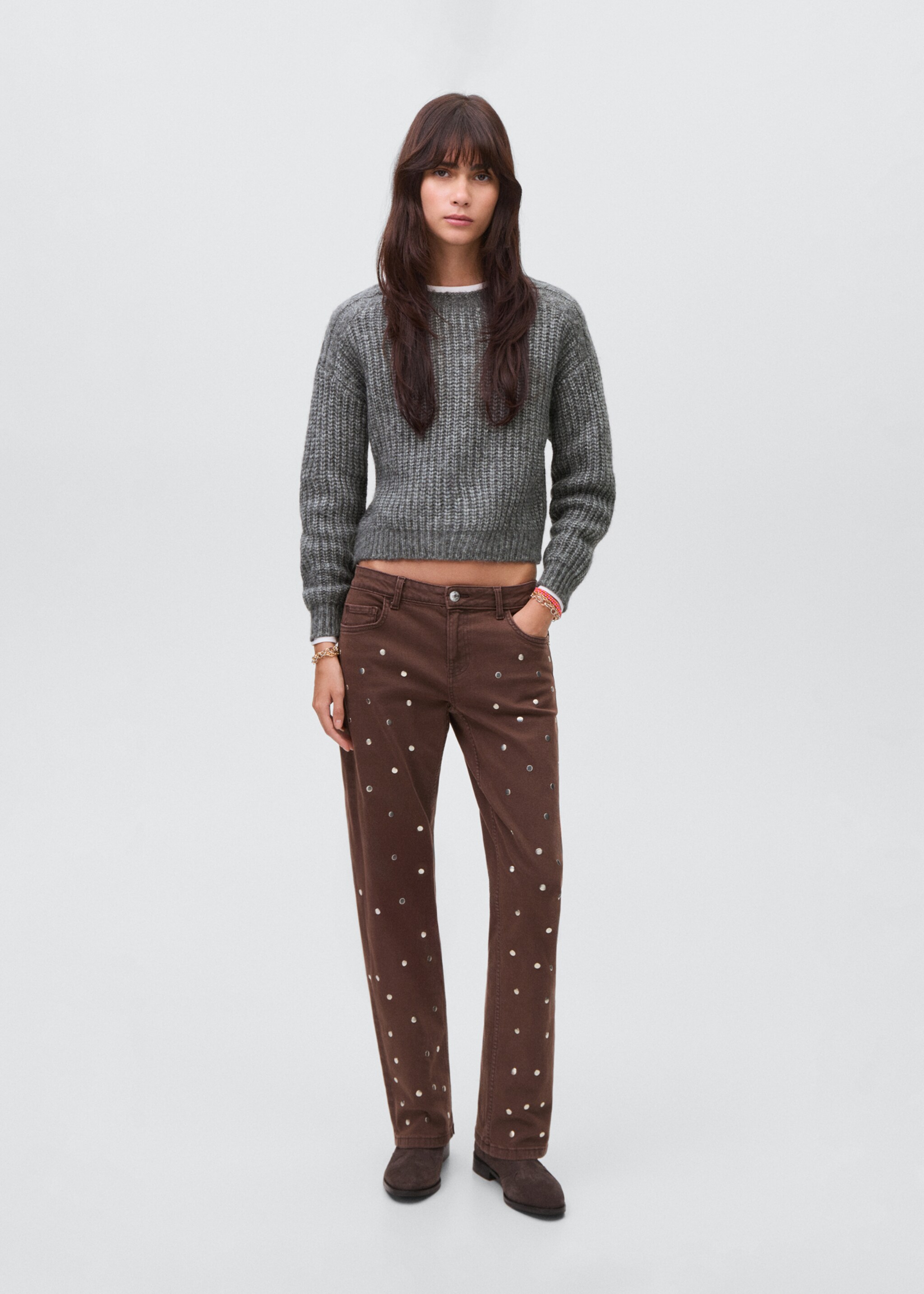 Wool-blend knit sweater - General plane, Dark Heather Grey. Ref: 17036331-00.
