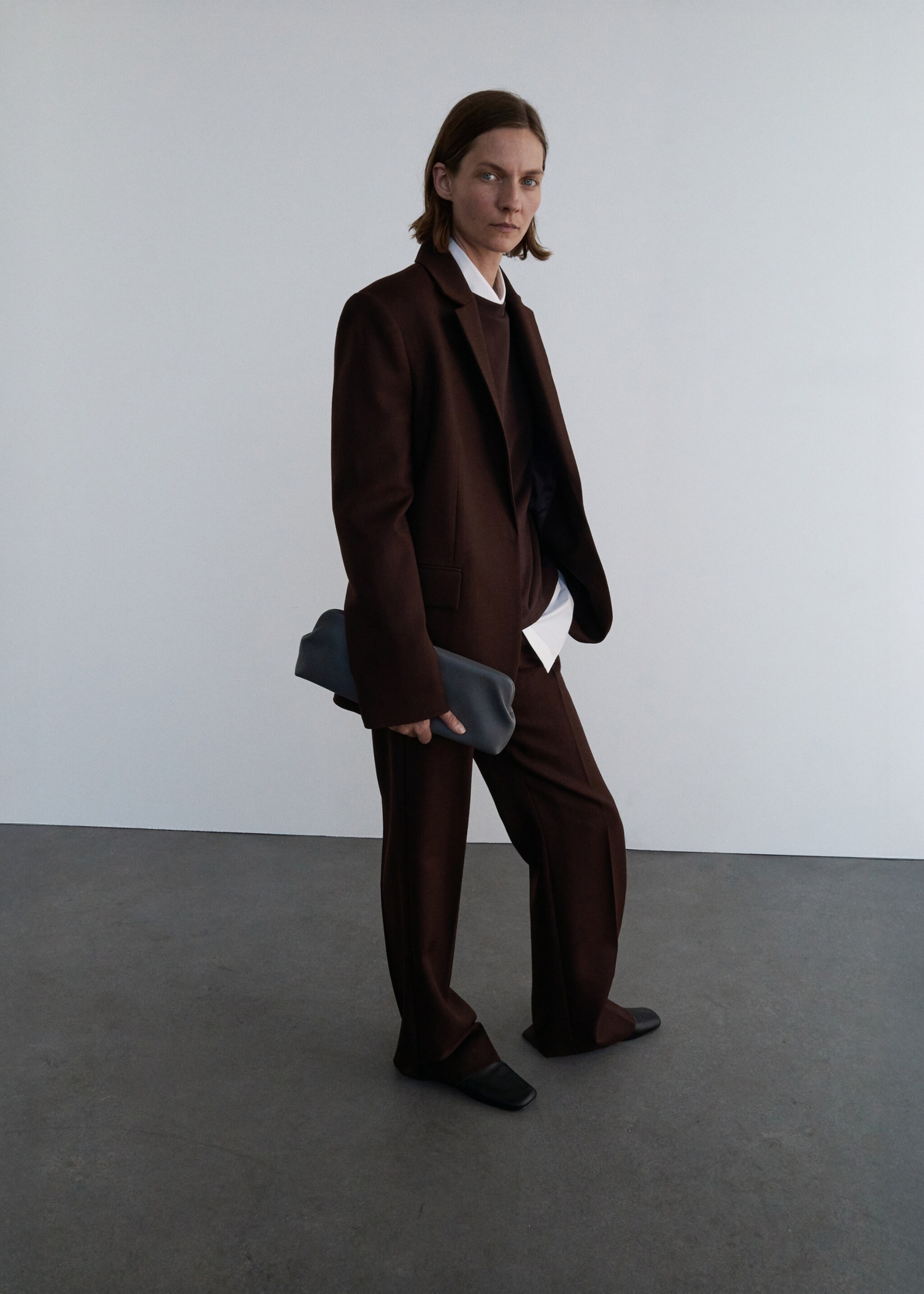 Blazer costume 100 % laine - Plan général, Marron. Ref: 17036362-00.