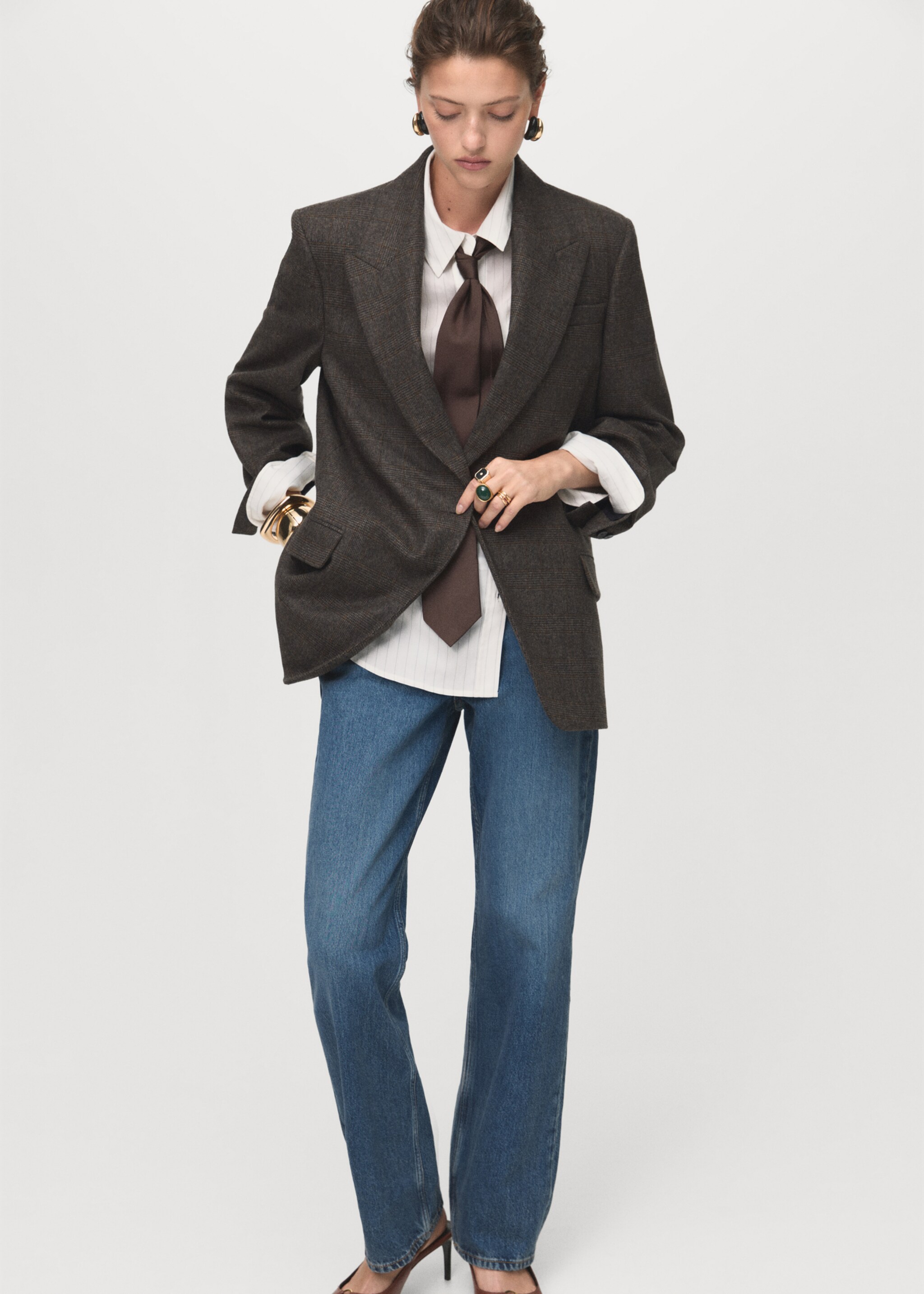 Wool suit jacket - General plane, Brown. Ref: 17036746-00.