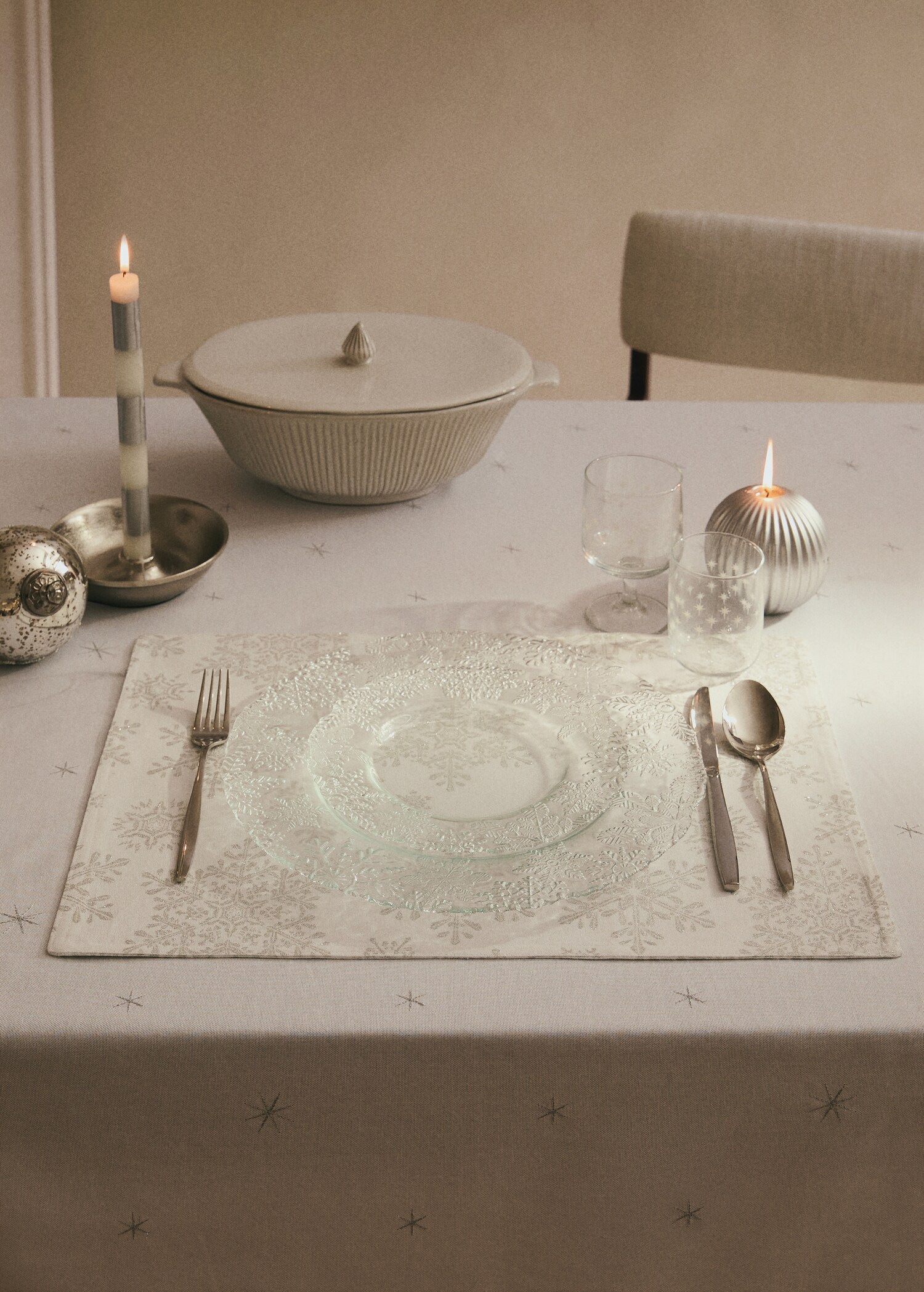 100% cotton placemat with Christmas motif - General plane