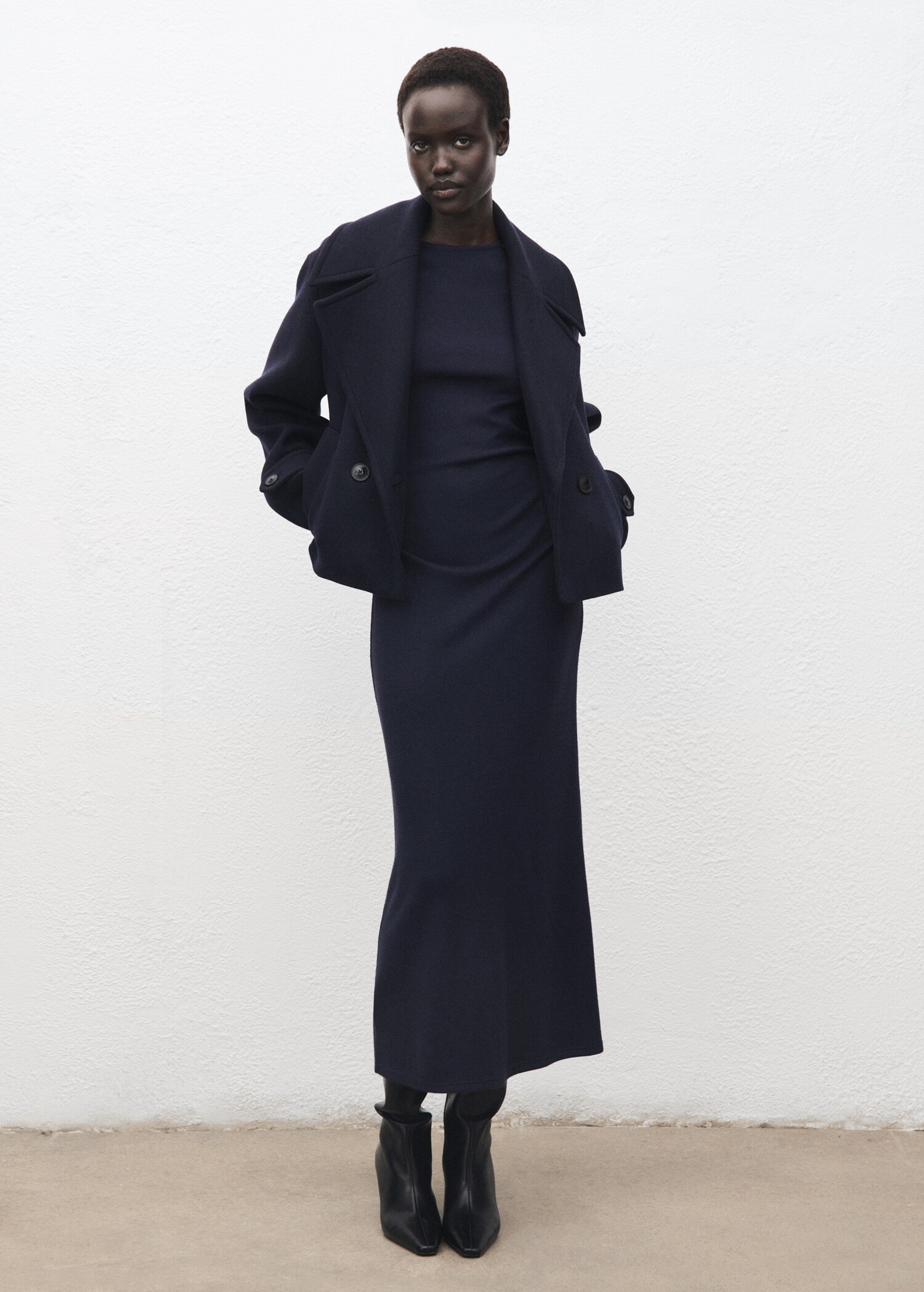 Ruched fitted dress - General plane