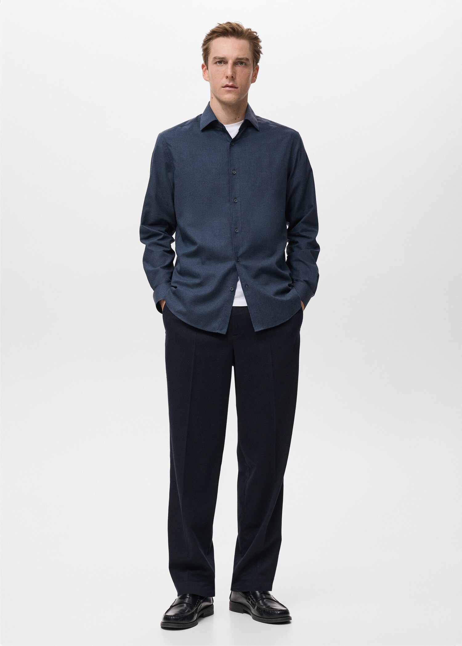 Regular-fit cotton shirt - General plane