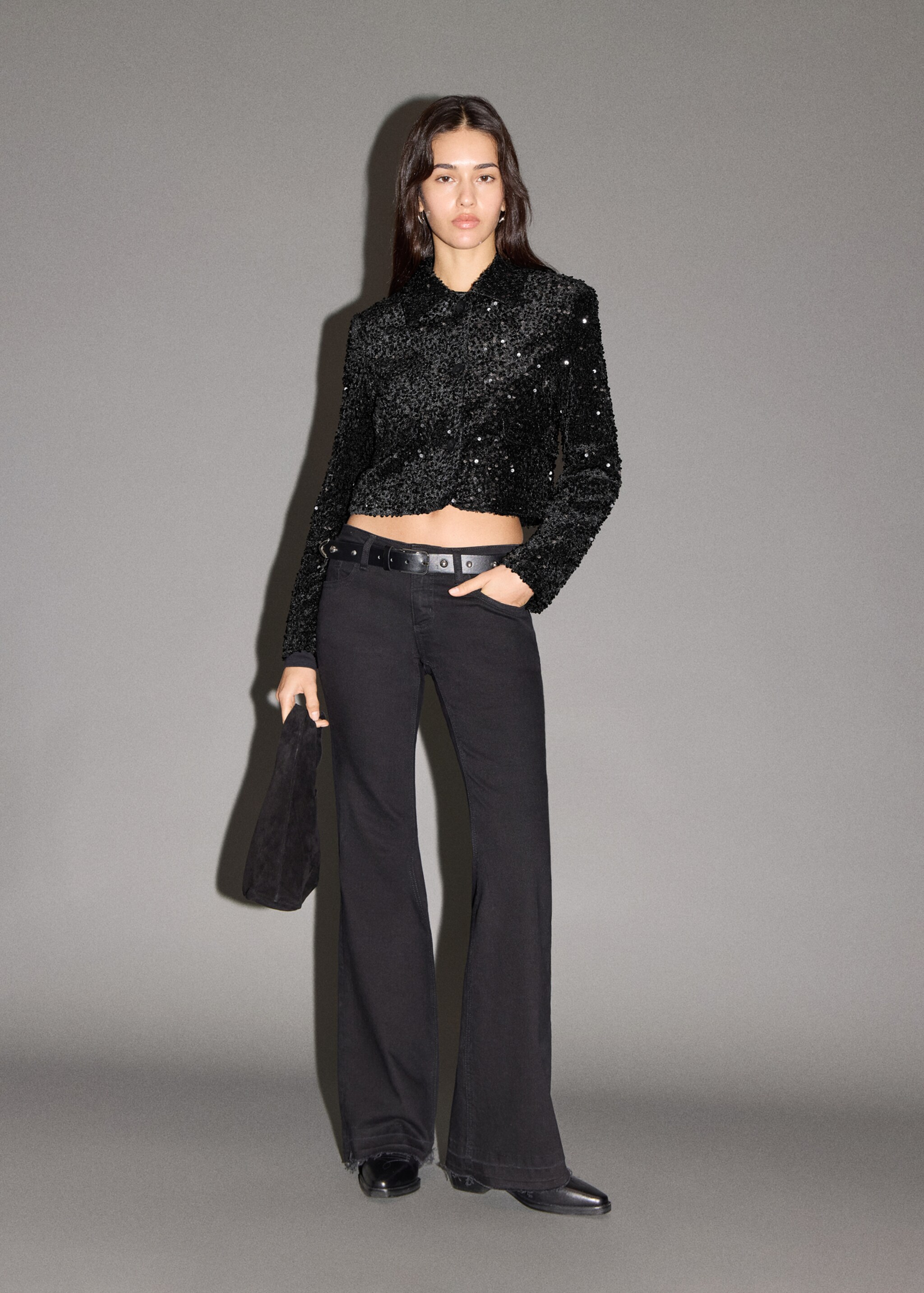 Sequin suit jacket - General plane, Black. Ref: 17038273-00.