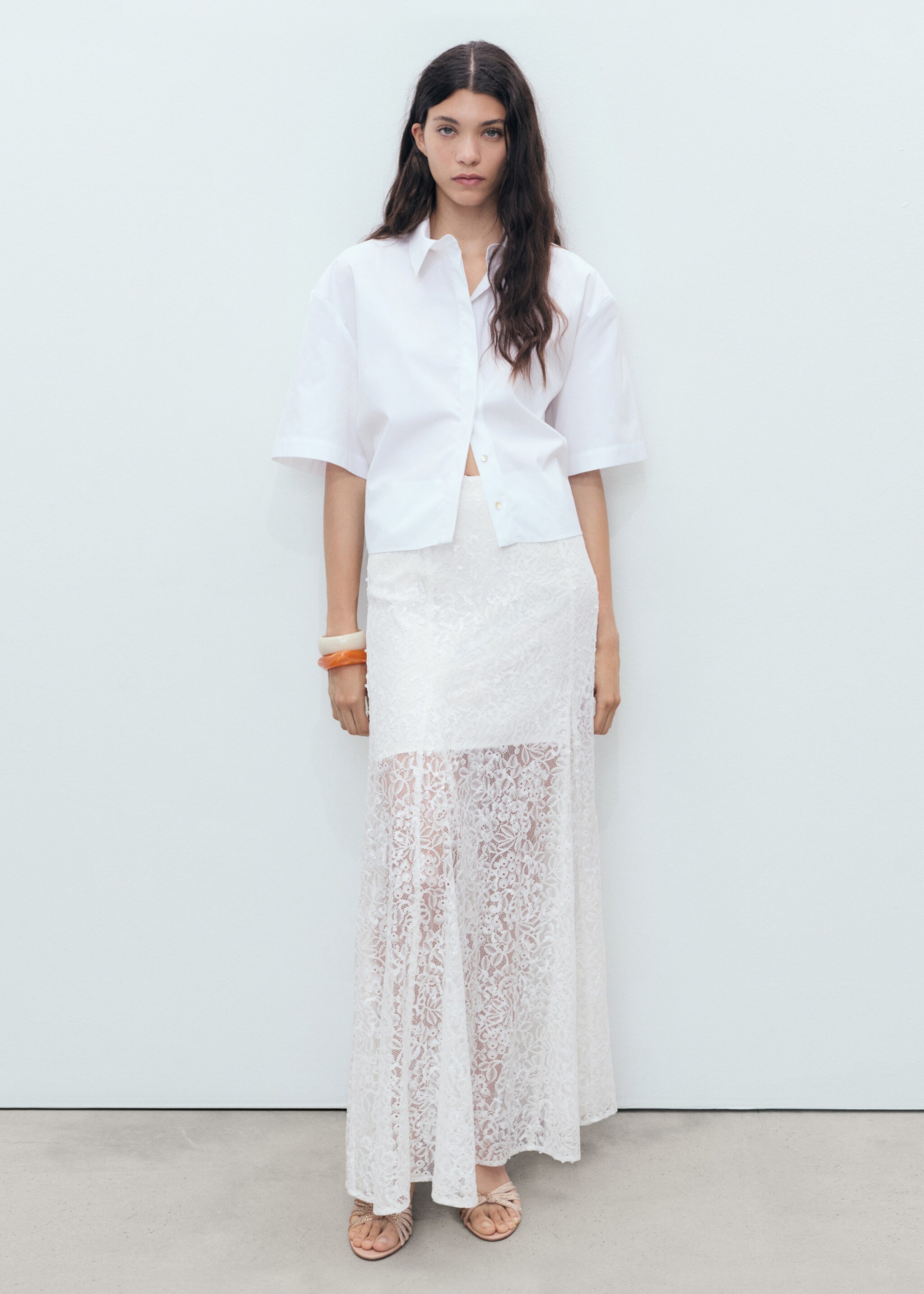 Long lace skirt - General plane