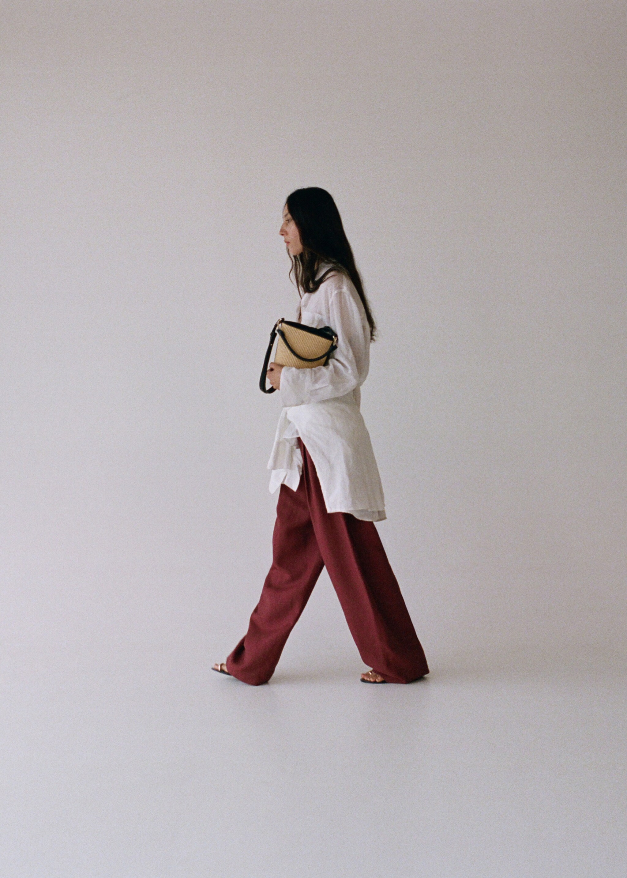 Petit sac seau en raphia - Plan général
