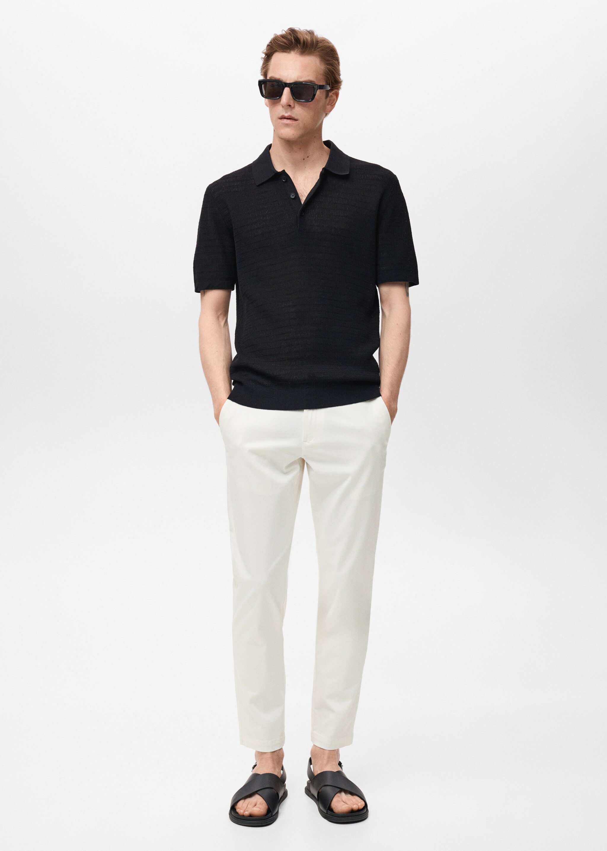 Pantalon Prato chino cropped tapered - Plan général