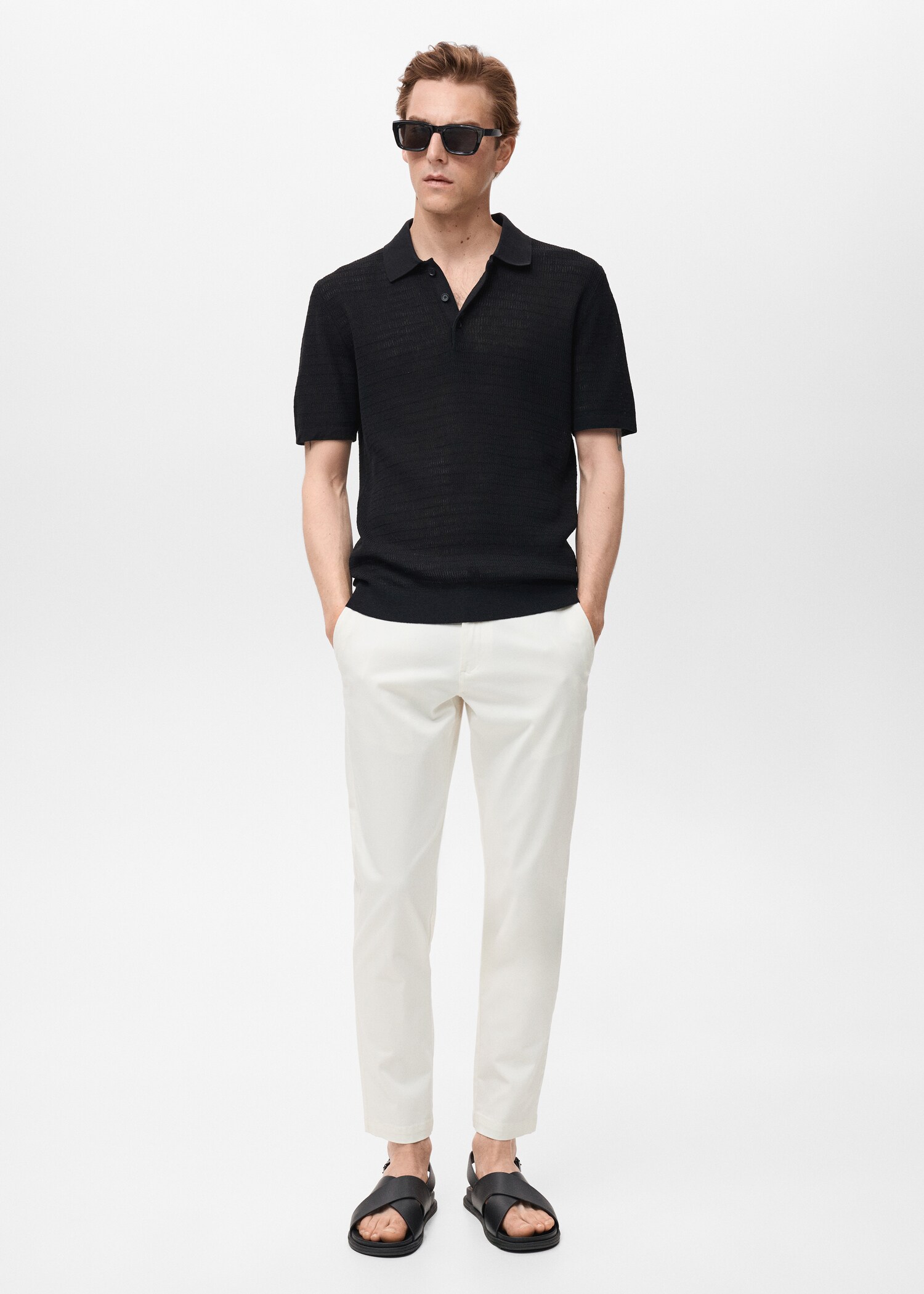 Prato cropped tapered chino trousers - General plane