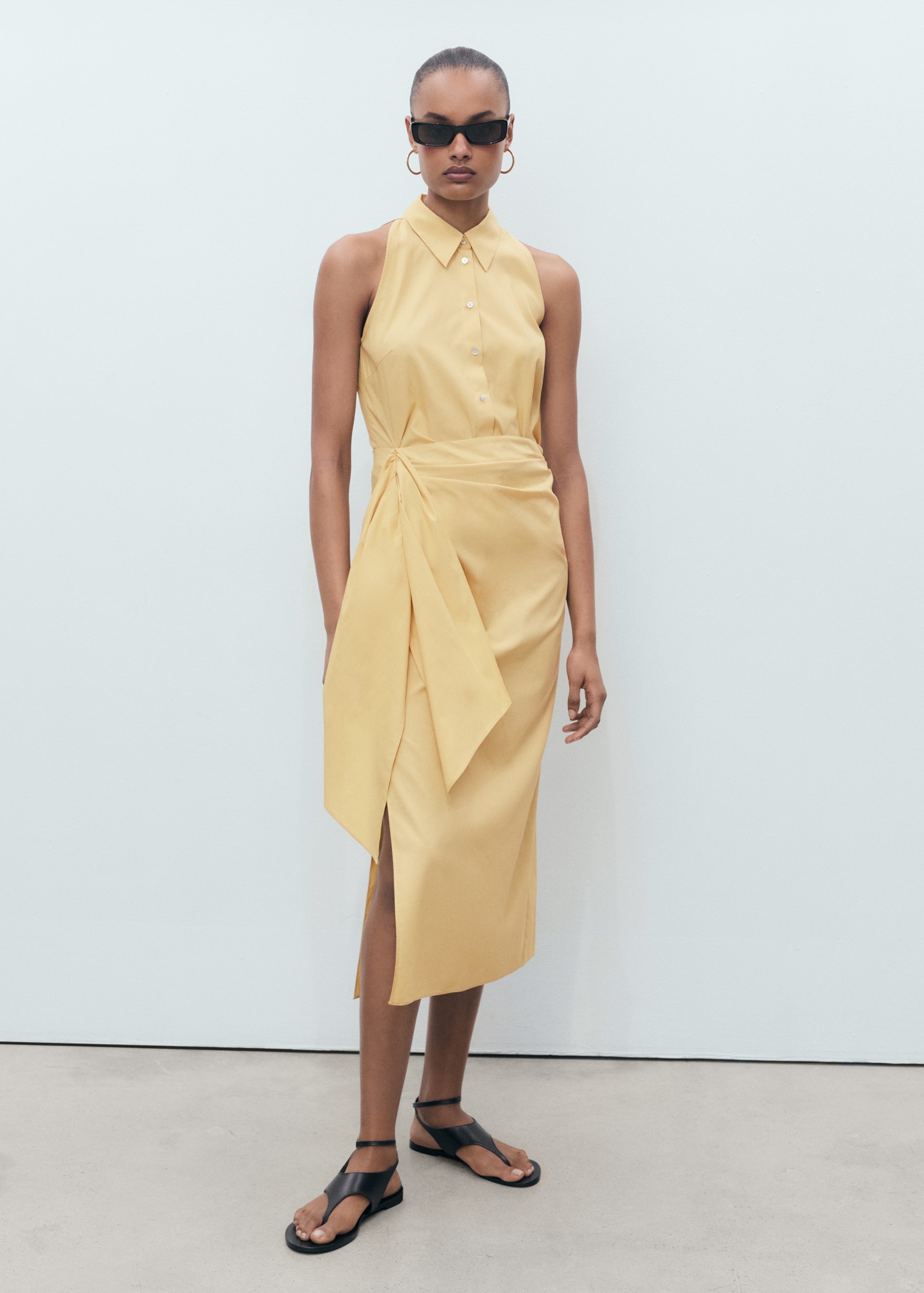 Knotted shirt dress - General plane