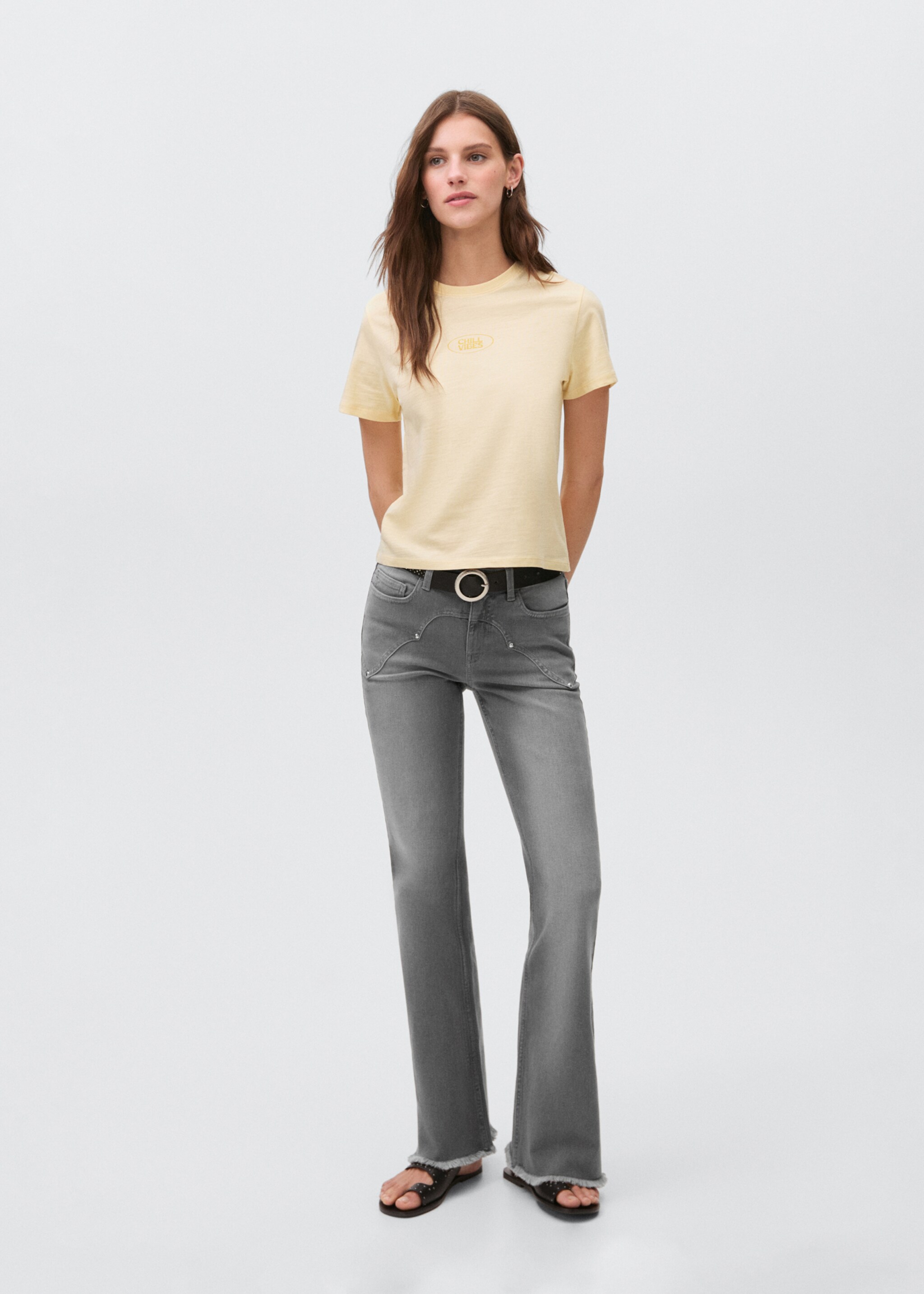 Flared jeans with studs - General plane