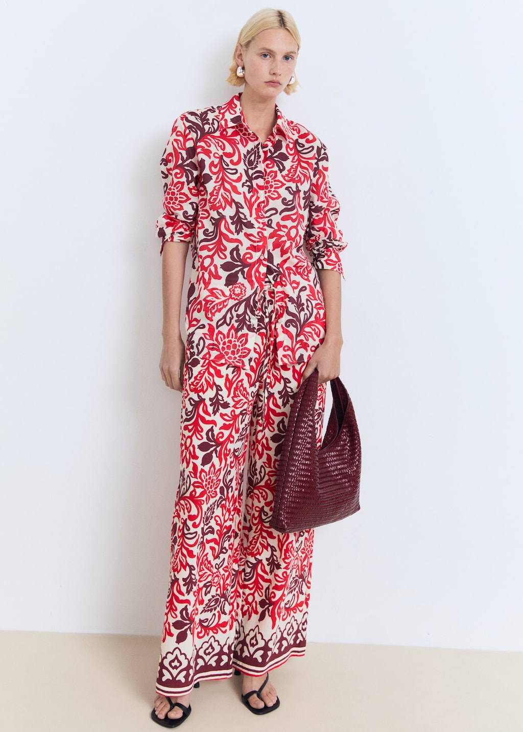 Flowy printed trousers