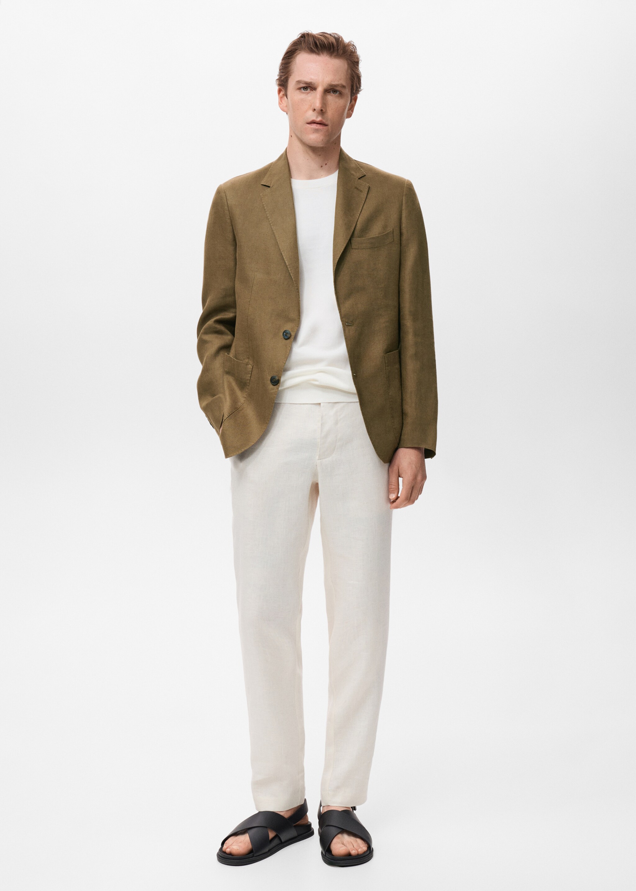 Americana traje Salerno 100% lino slim fit - Plano general