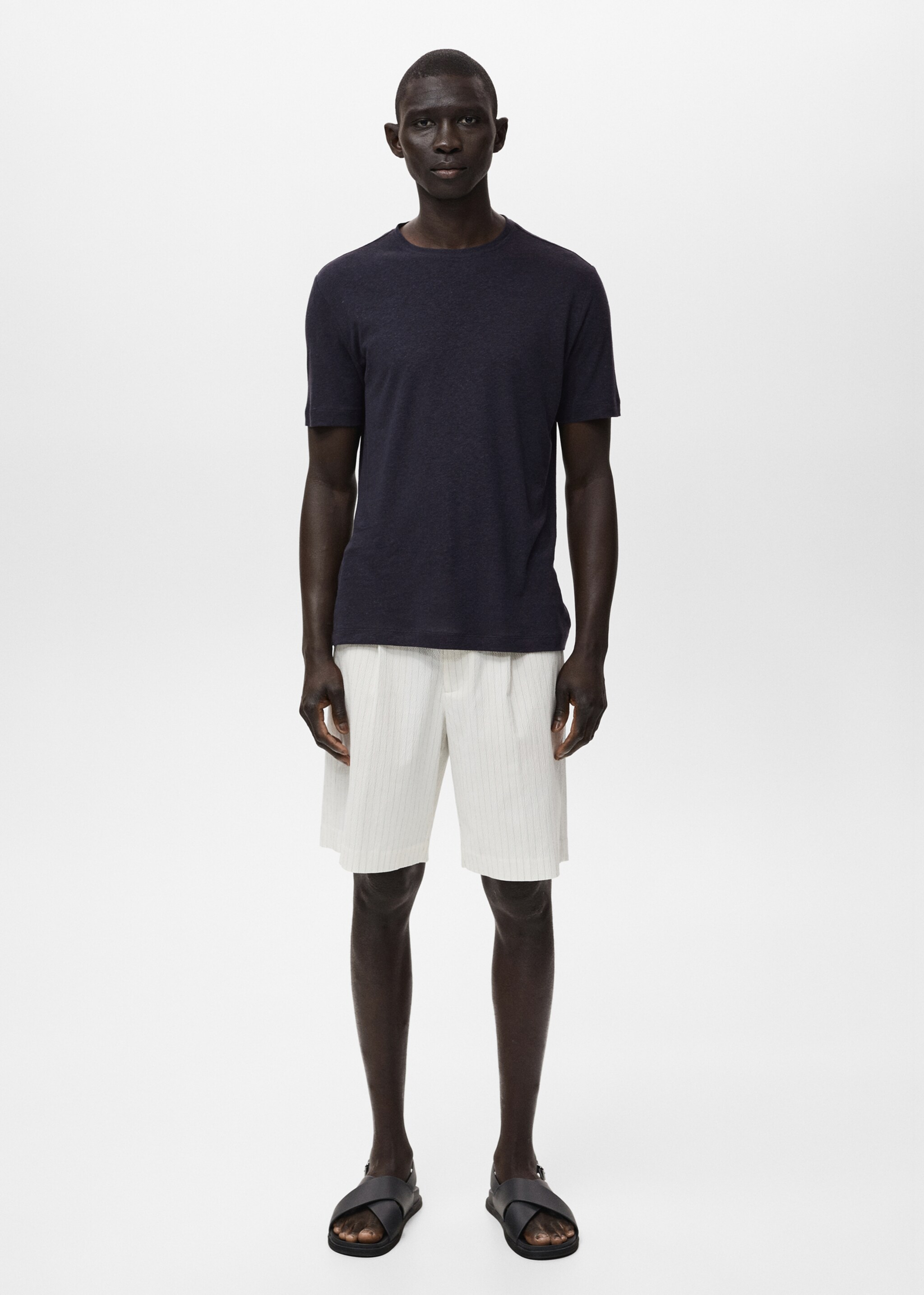Linen slim-fit t-shirt - General plane