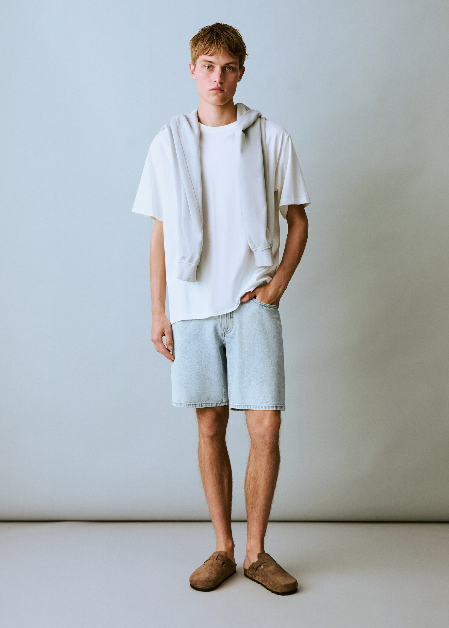 Bermudas denim algodón - Plano general
