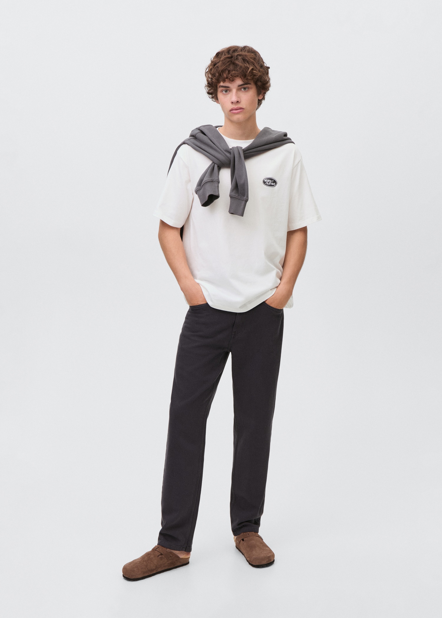 Embroidered printed T-shirt - General plane