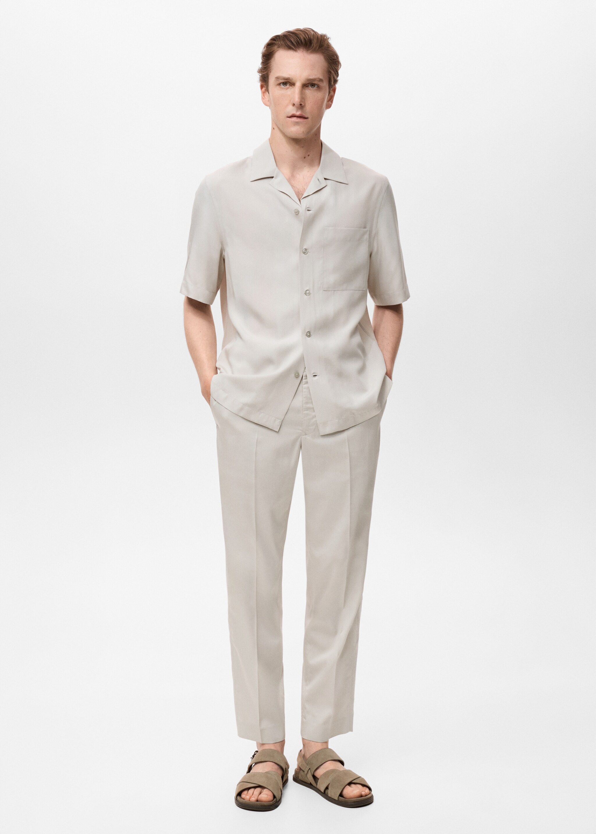 Regular-fit 100% Tencel shirt - General plane