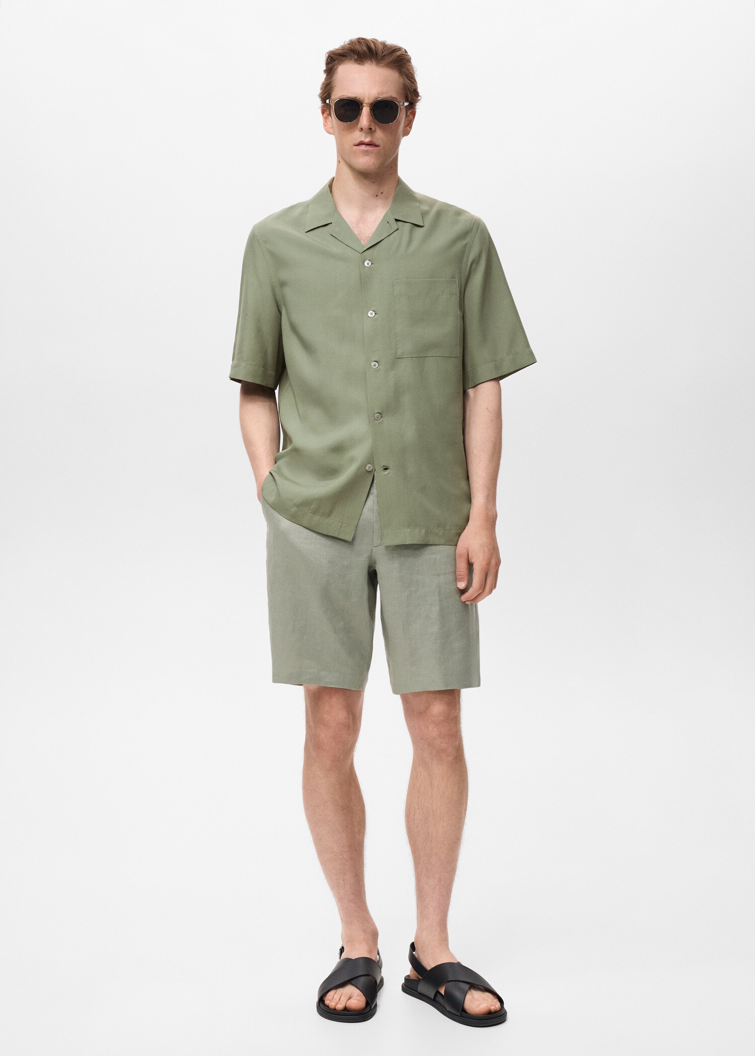 Chemise regular-fit 100 % Tencel - Plan général