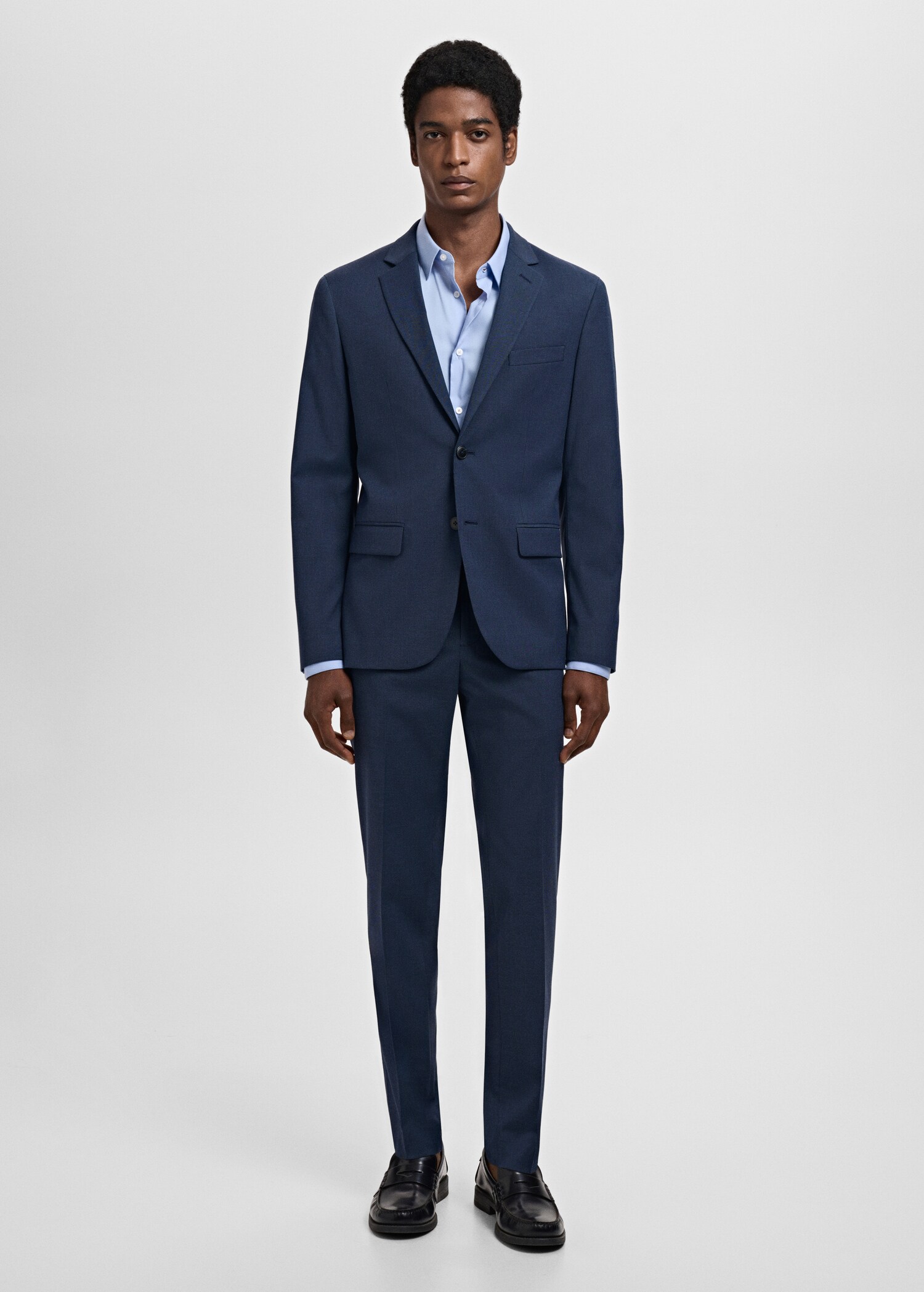 Super slim-fit suit jacket in stretch fabric - General plane