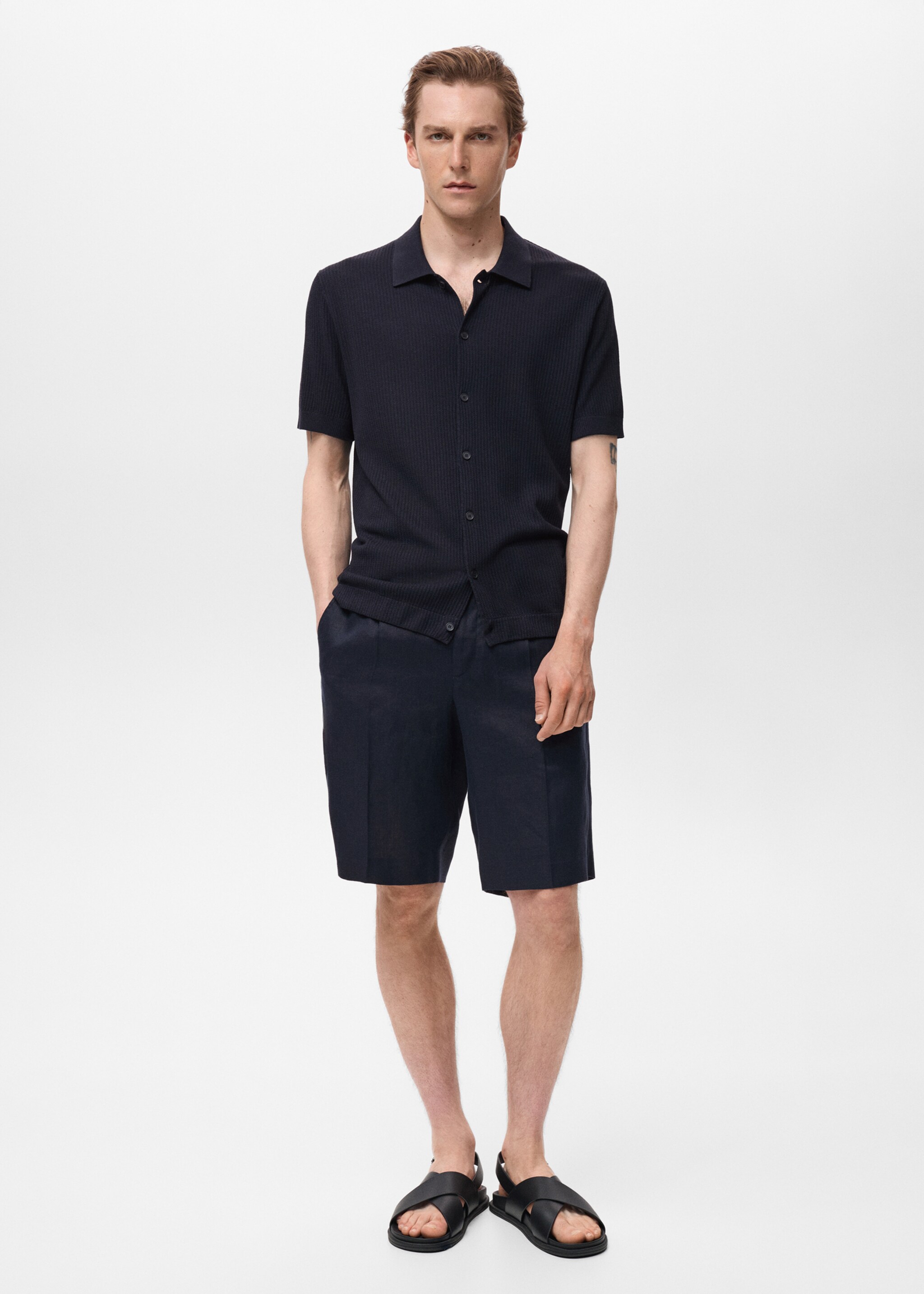 Camisa punto canalé - Plano general